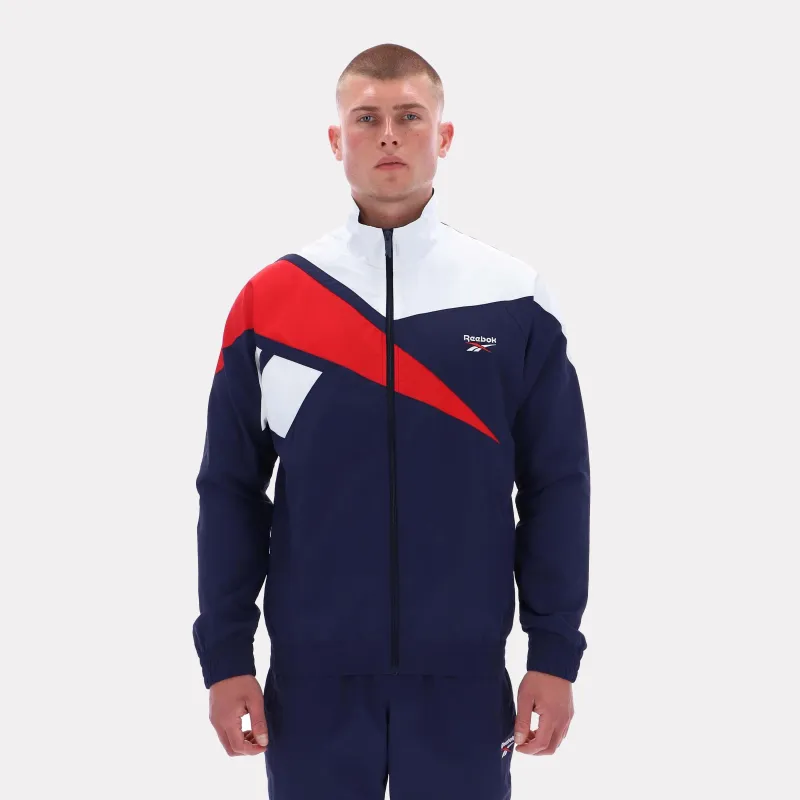Reebok Apparel Men Classics Vector Track Jacket NAVY/WHITE sold by Reebok