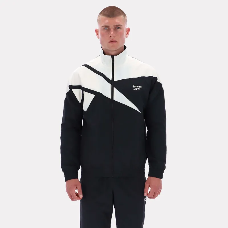 Reebok Apparel Men Classics Vector Track Jacket BLACK/CLASSIC WHITE sold by Reebok