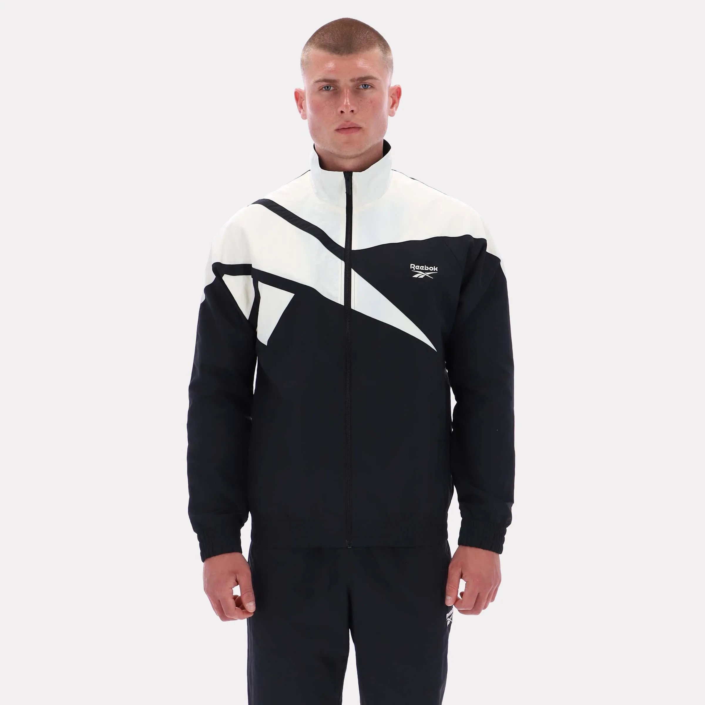 Reebok Apparel Men Classics Vector Track Jacket BLACK/CLASSIC WHITE sold by Reebok