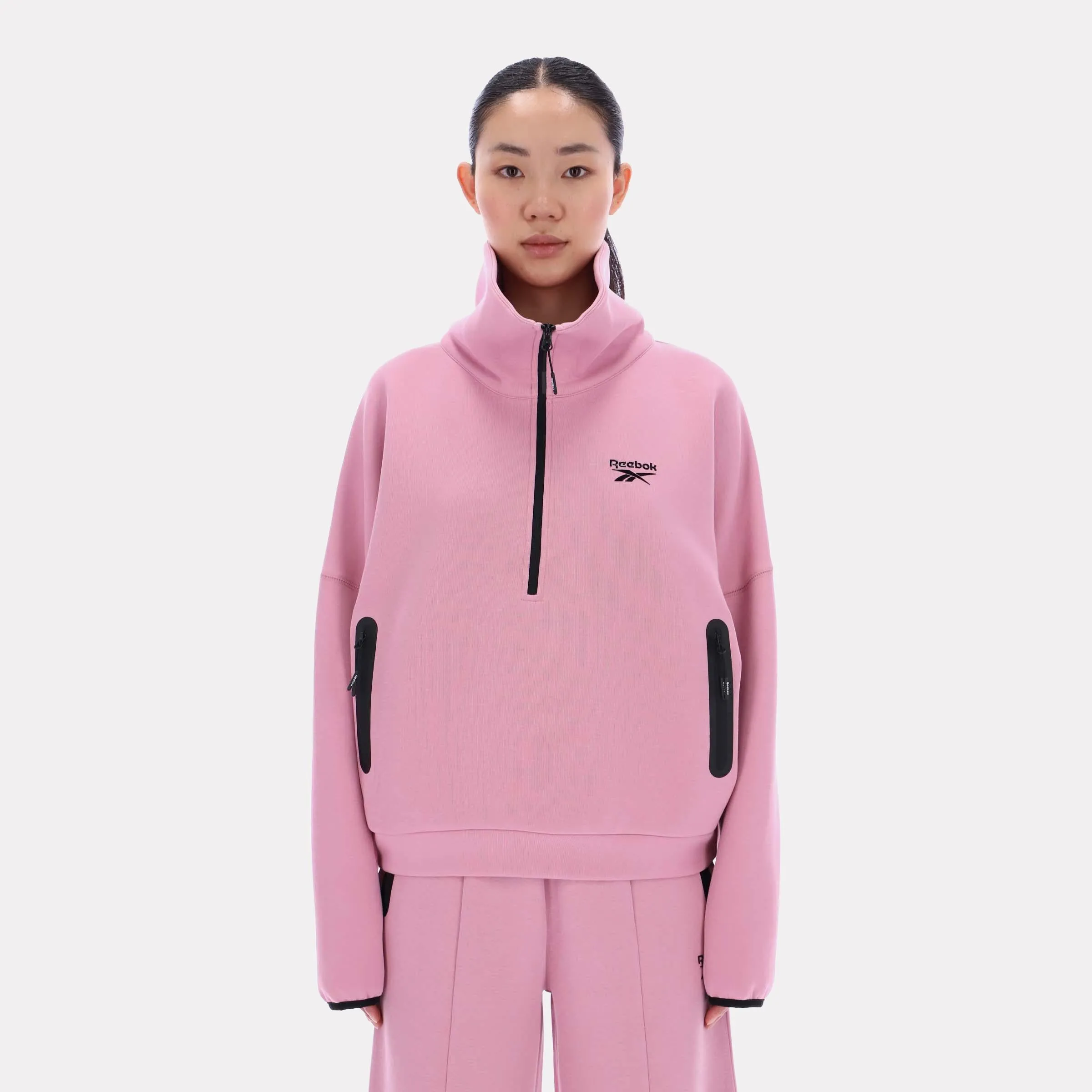 Reebok Apparel Women Scuba Retro 70’s Sweatshirt DUSTY ROSE sold by Reebok