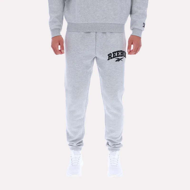 Reebok Apparel Men Classics Varsity Graphic Joggers LIGHT GREY MARL sold by Reebok