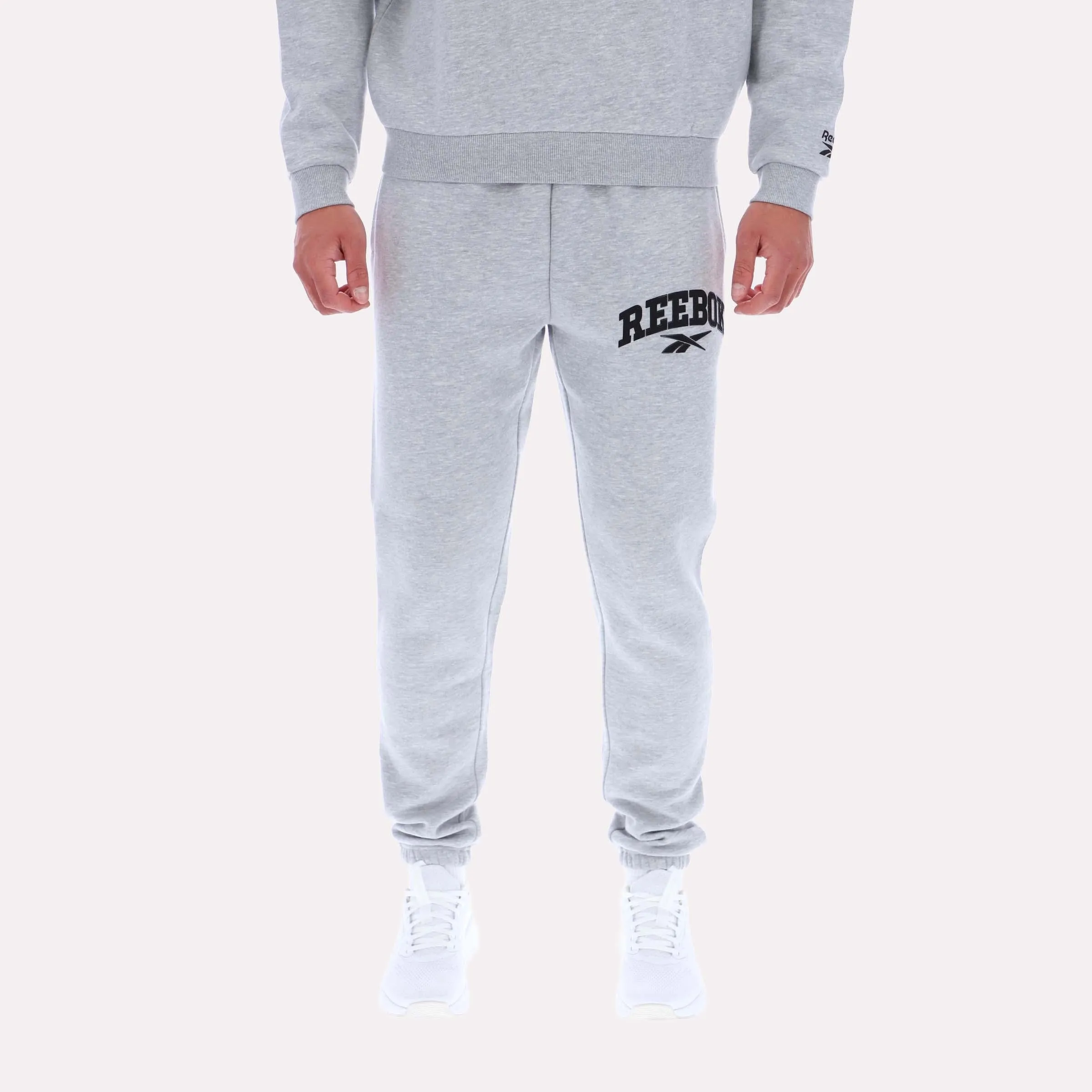 Reebok Apparel Men Classics Varsity Graphic Joggers LIGHT GREY MARL sold by Reebok