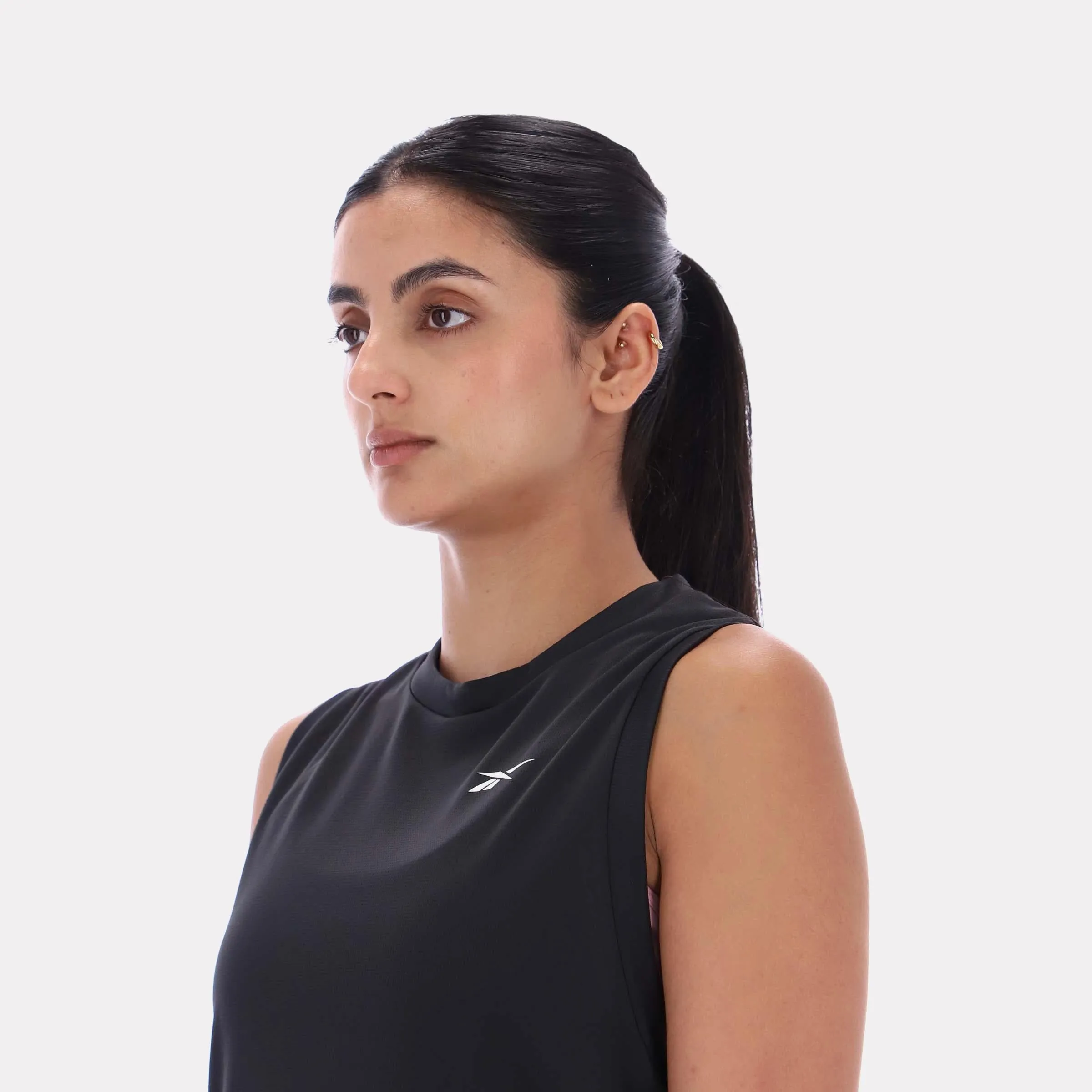 Reebok Apparel Women Basketball Ready Mesh Tank BLACK sold by Reebok product image thumbnail 4