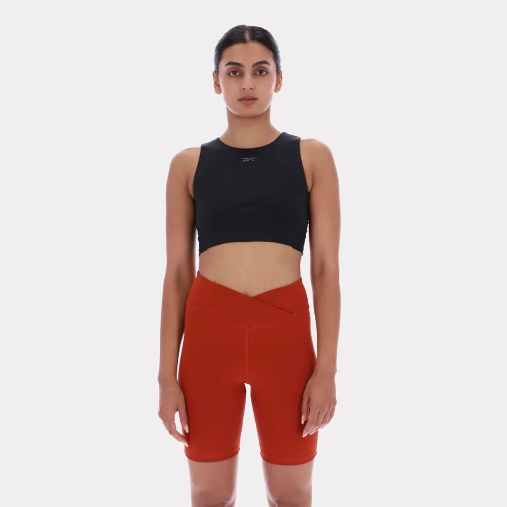 Reebok Apparel Women Lux Contour Crop Top BLACK sold by Reebok