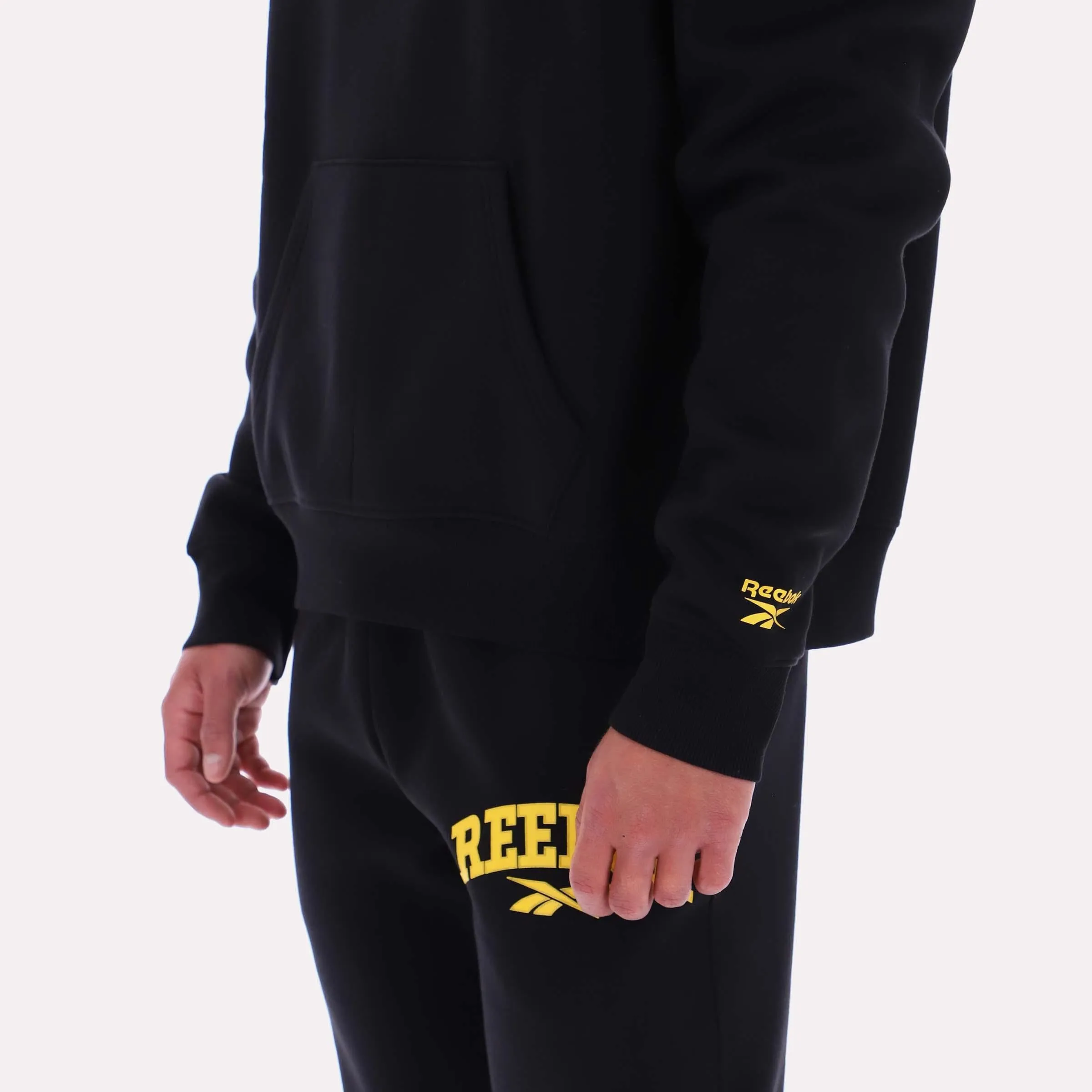 Reebok Apparel Men Classics Varsity Logo Hoodie BLACK sold by Reebok product image thumbnail 4