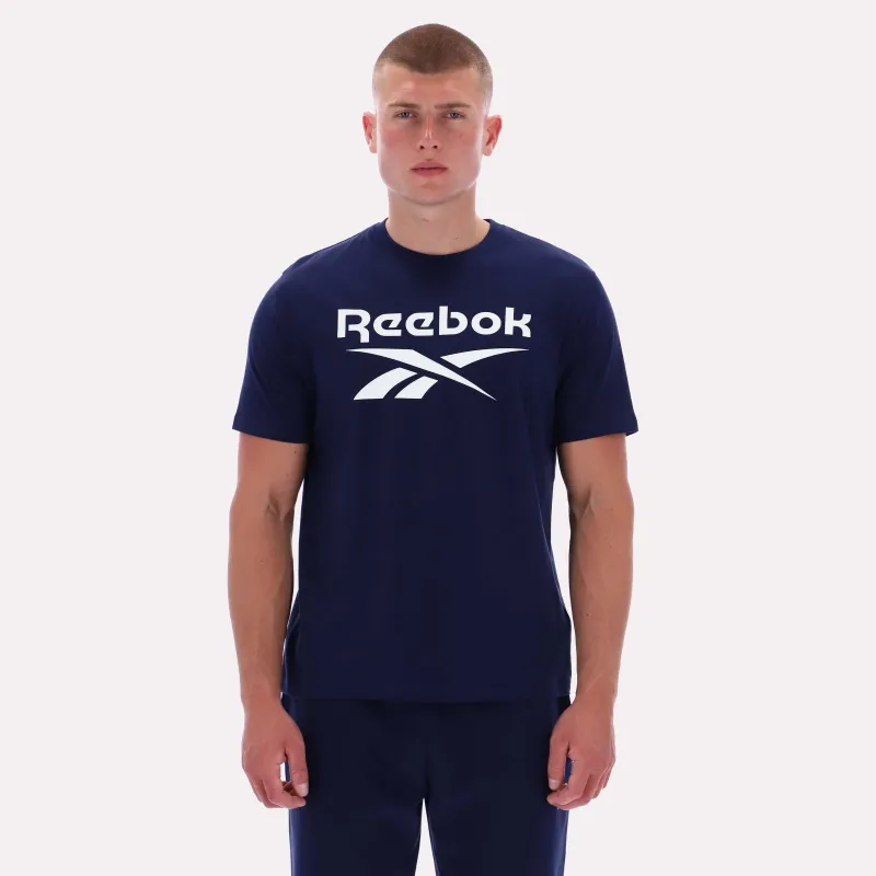 Reebok Apparel Men  Big Logo Crewneck Short Sleeve Tee VECTOR NAVY sold by Reebok