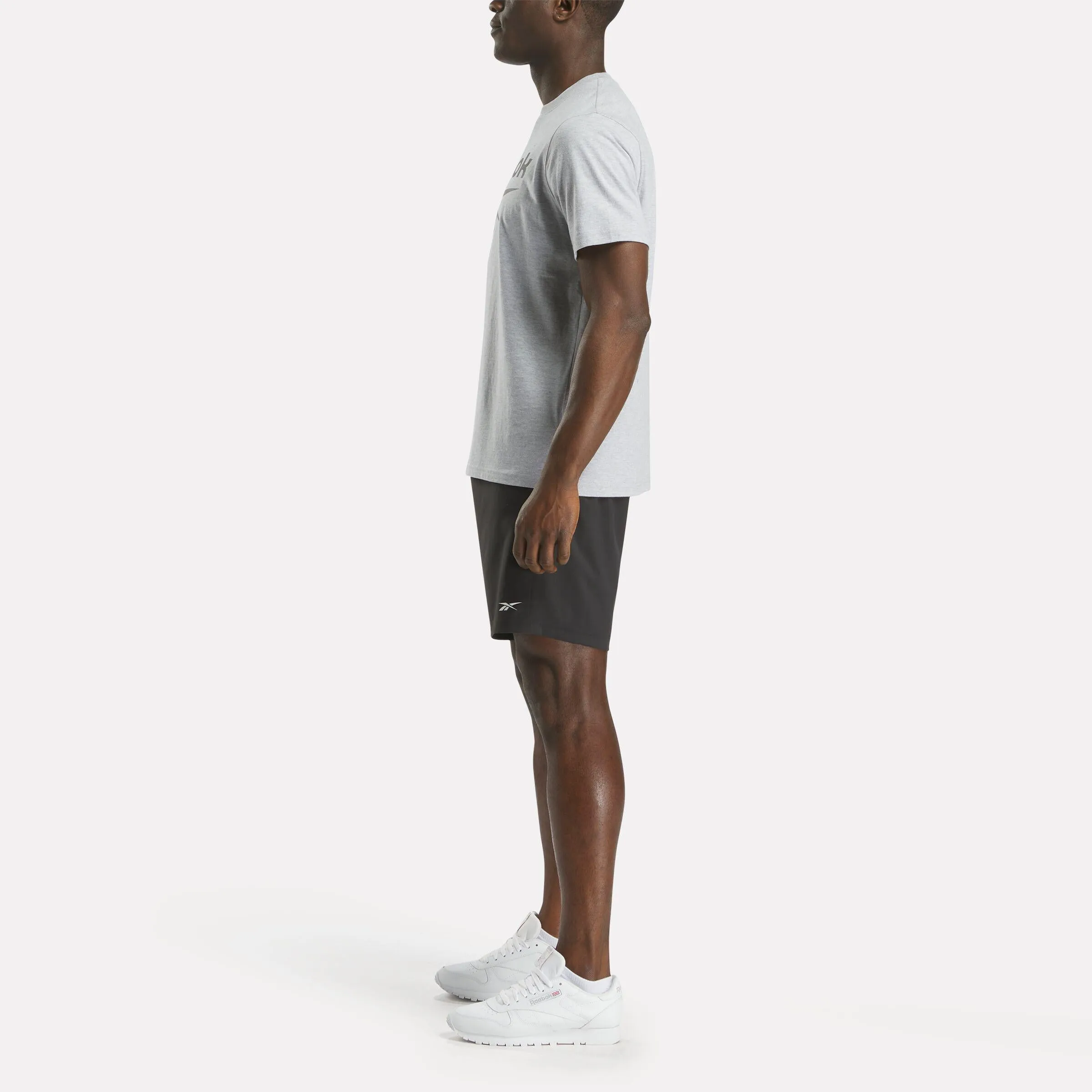 Reebok Apparel Men Big Logo Crewneck Short Sleeve Tee LIGHT GREY MARL sold by Reebok product image thumbnail 2