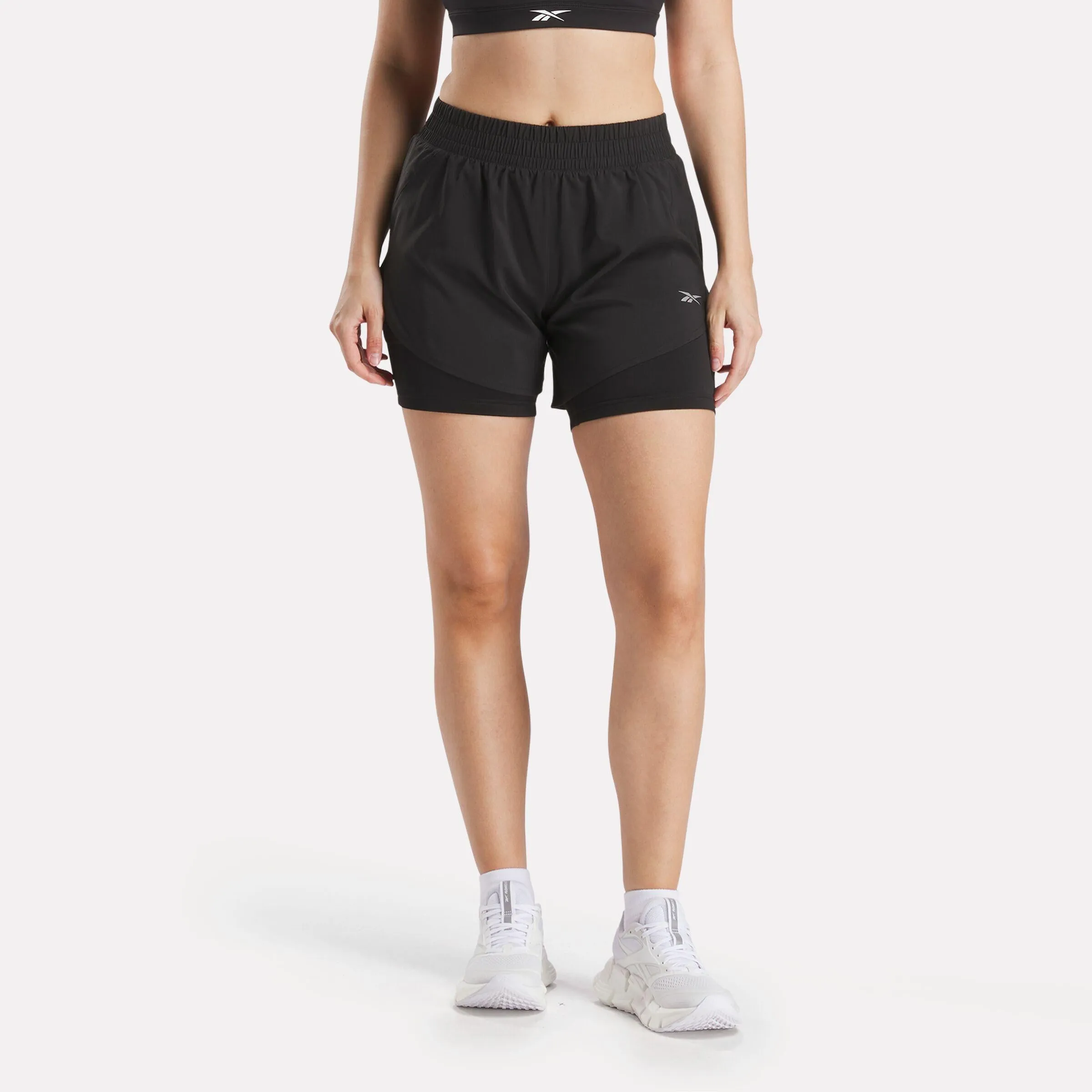 Reebok Apparel Women 2-in-1 Shorts BLACK sold by Reebok