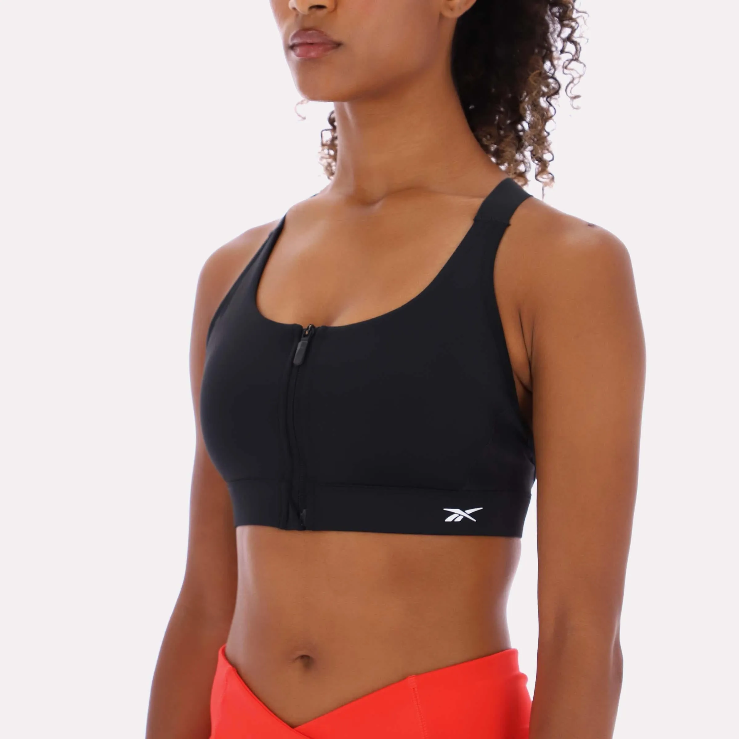 Reebok Apparel Women Lux Front-Zip High Impact Bra BLACK sold by Reebok product image thumbnail 4