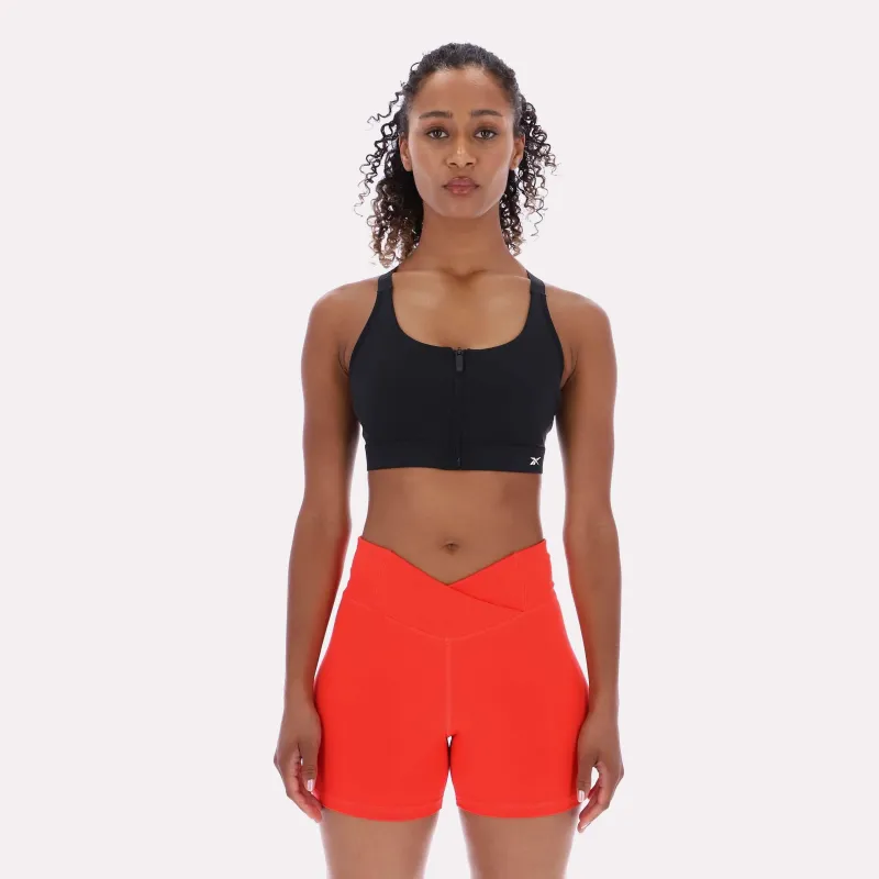 Reebok Apparel Women Lux Front-Zip High Impact Bra BLACK sold by Reebok