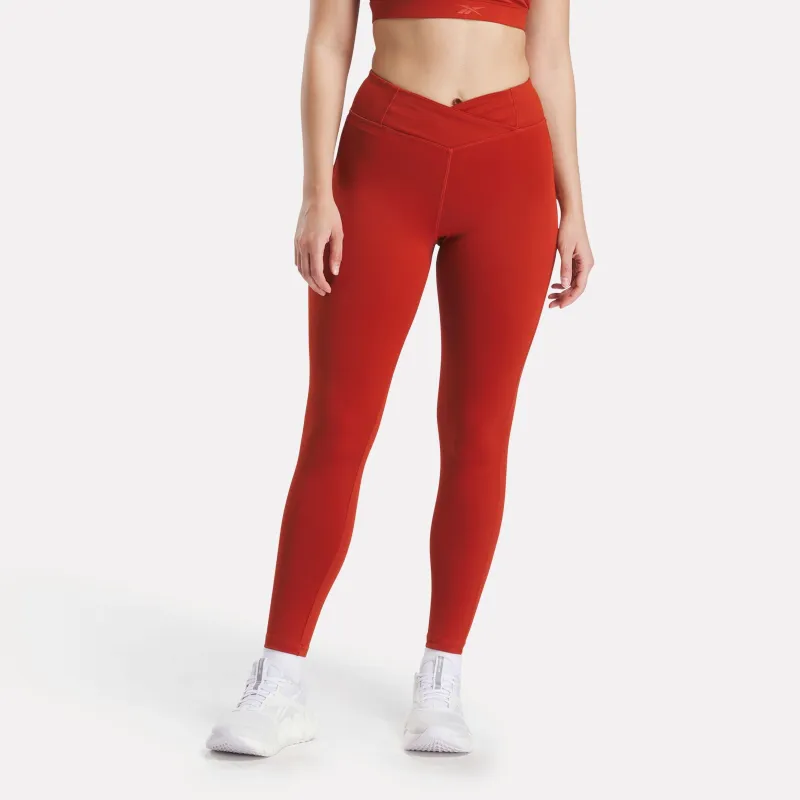 Reebok Apparel Women Lux High-Rise Tights BURNT RED sold by Reebok