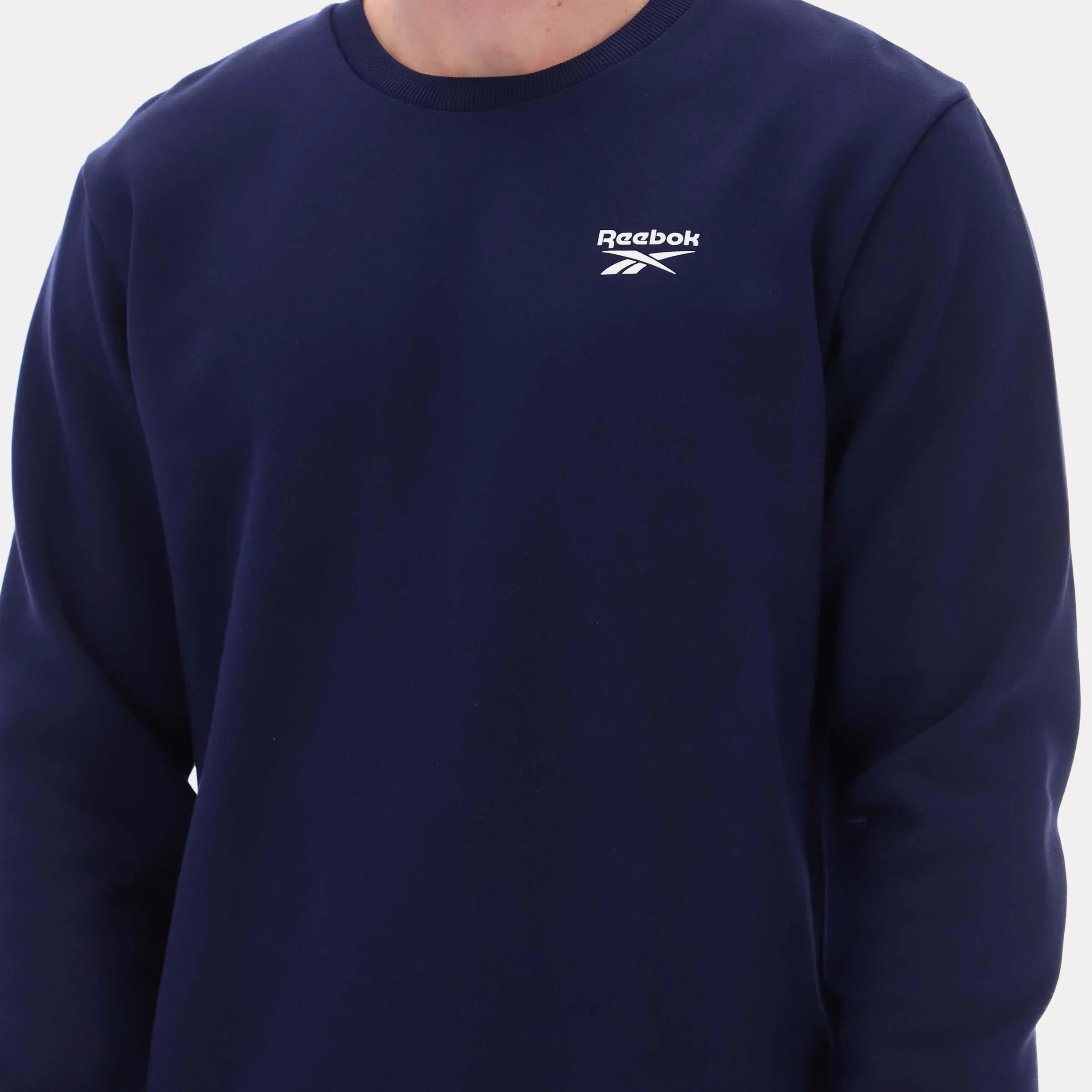 Reebok Apparel Men Essential Logo Crewneck Sweatshirt VECTOR NAVY sold by Reebok product image thumbnail 4