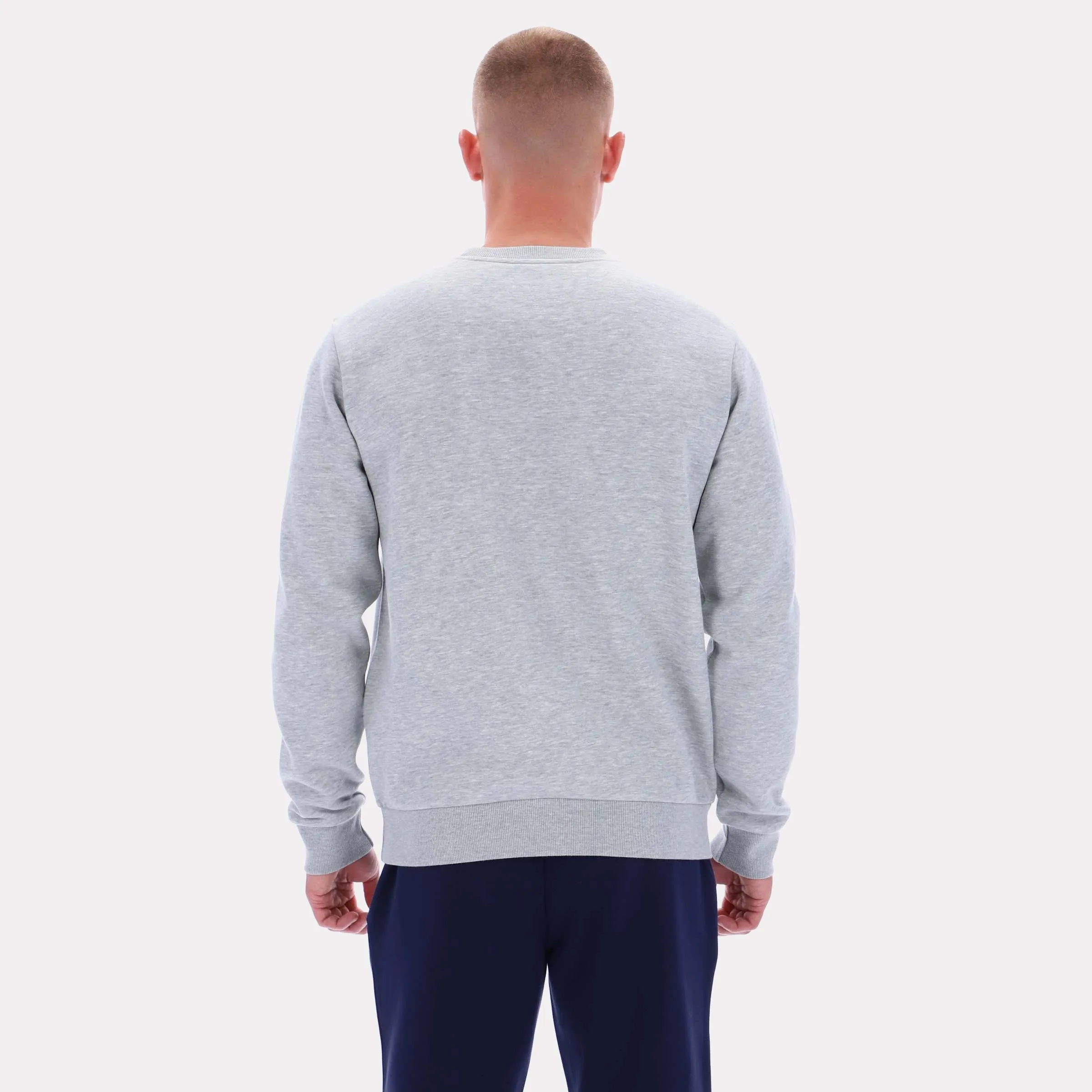Reebok Apparel Men Essential Logo Crewneck Sweatshirt LIGHT GREY MARL sold by Reebok product image thumbnail 2