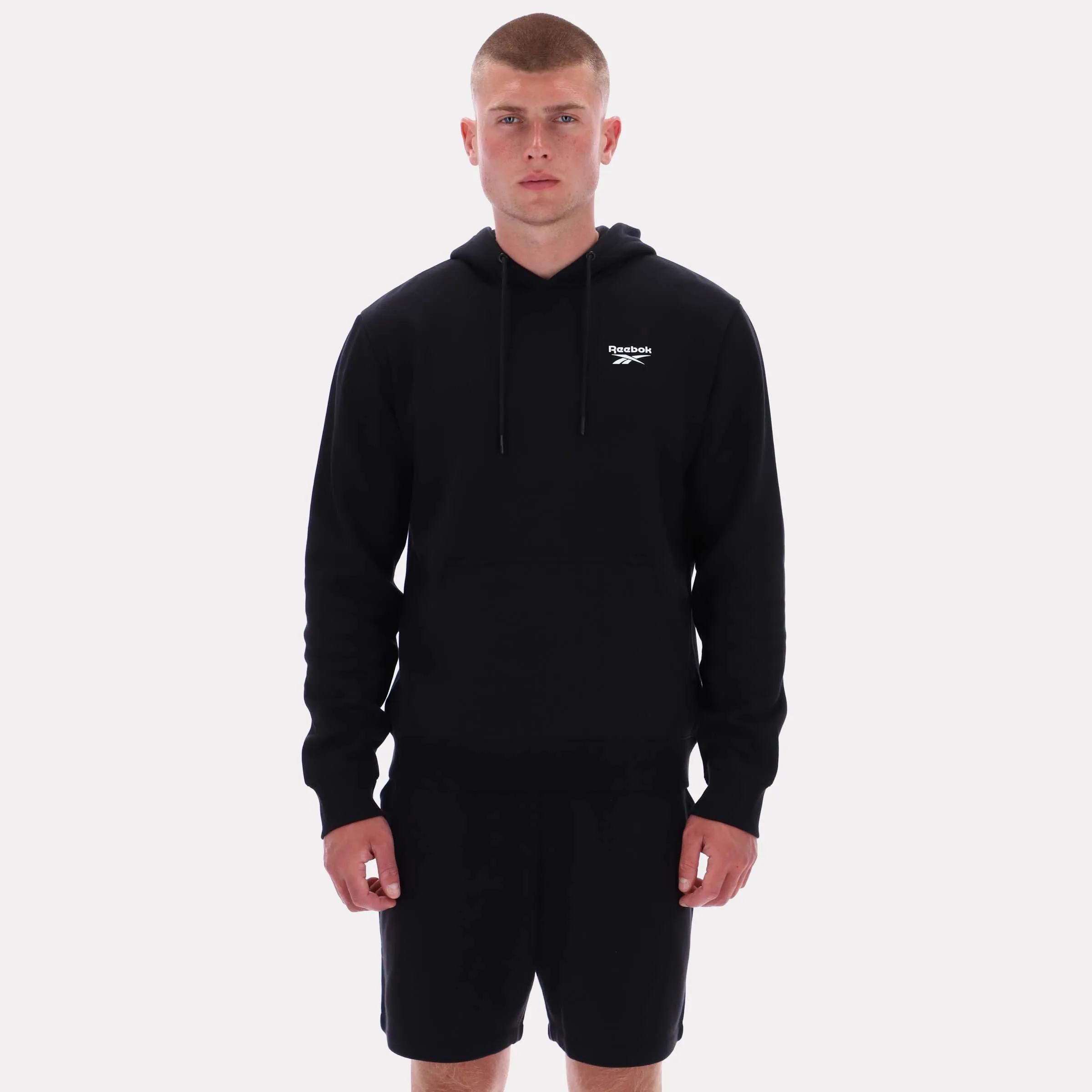 Reebok Apparel Men Essential Logo Hoodie BLACK sold by Reebok