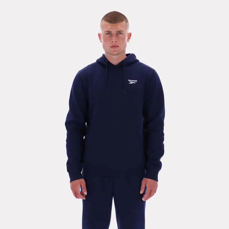 Reebok Apparel Men Essential Logo Hoodie VECTOR NAVY sold by Reebok