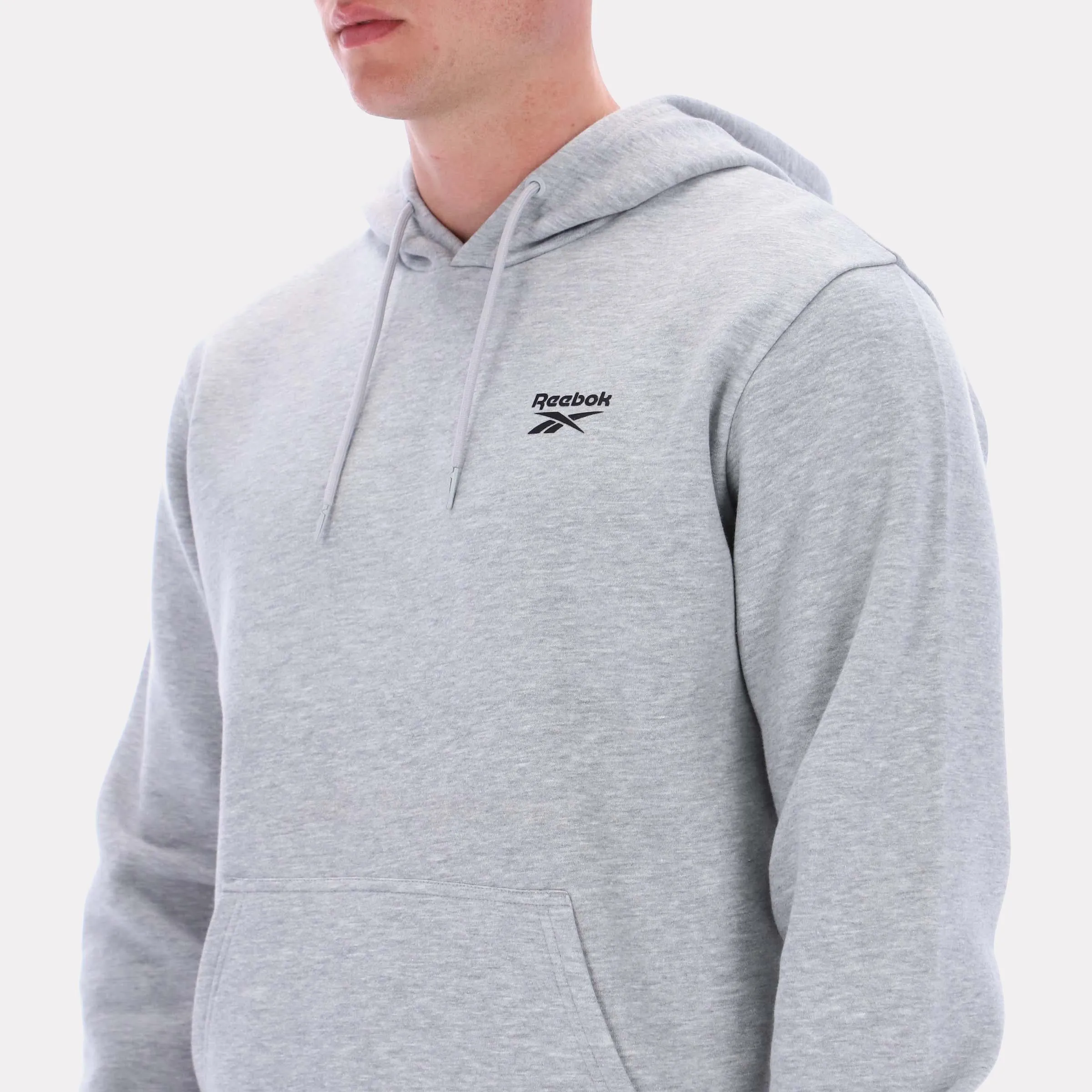 Reebok Apparel Men Essential Logo Hoodie LIGHT GREY MARL sold by Reebok product image thumbnail 3