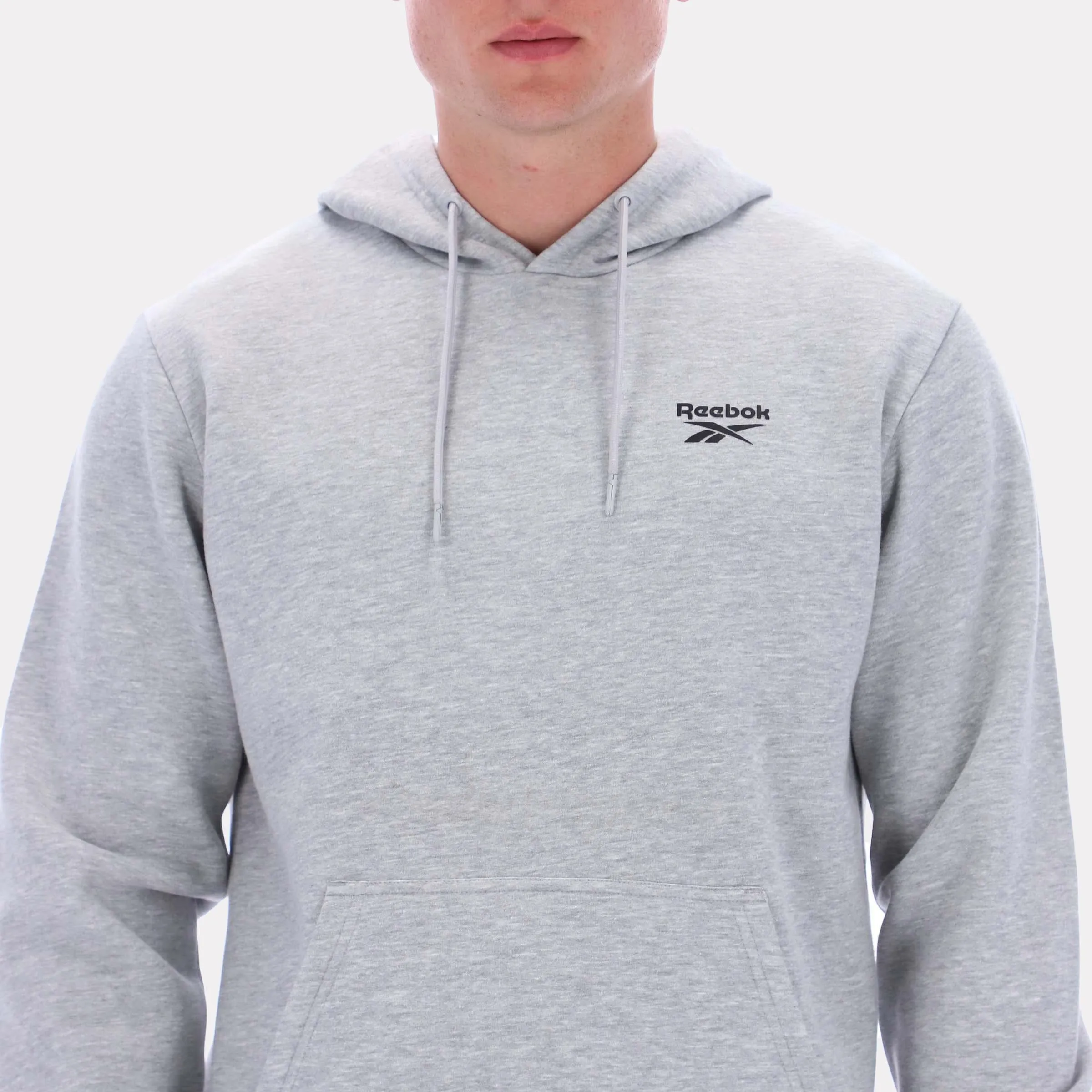 Reebok Apparel Men Essential Logo Hoodie LIGHT GREY MARL sold by Reebok product image thumbnail 4