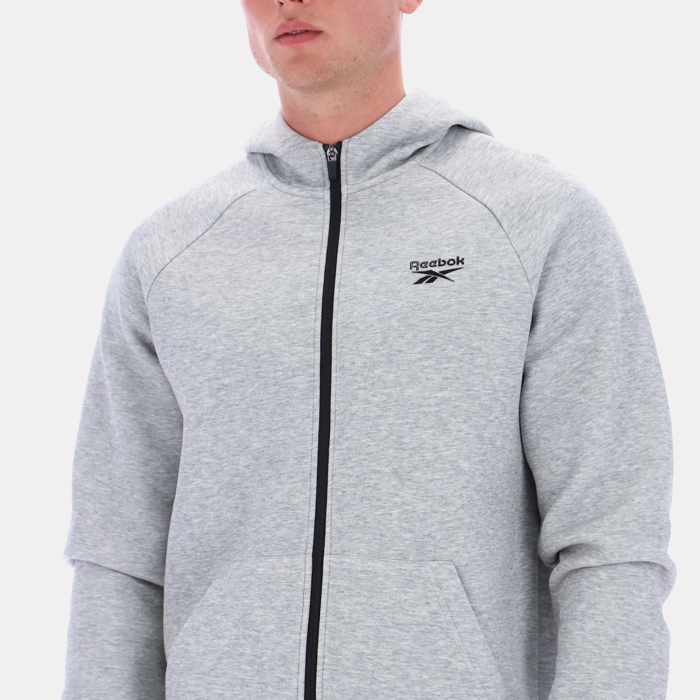 Reebok Apparel Men Core Zip Hoodie GREY MARL sold by Reebok product image thumbnail 4