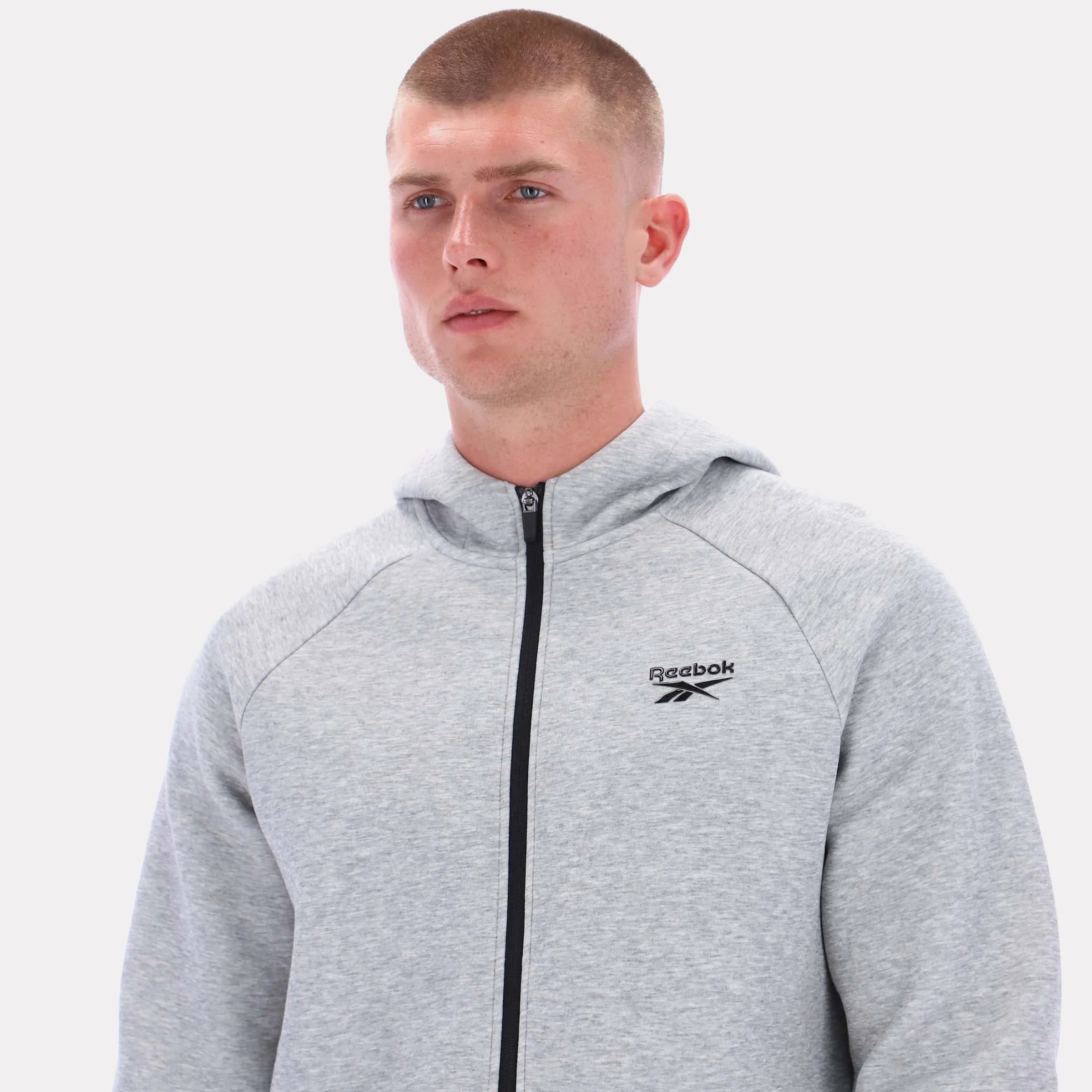 Reebok Apparel Men Core Zip Hoodie GREY MARL sold by Reebok product image thumbnail 3