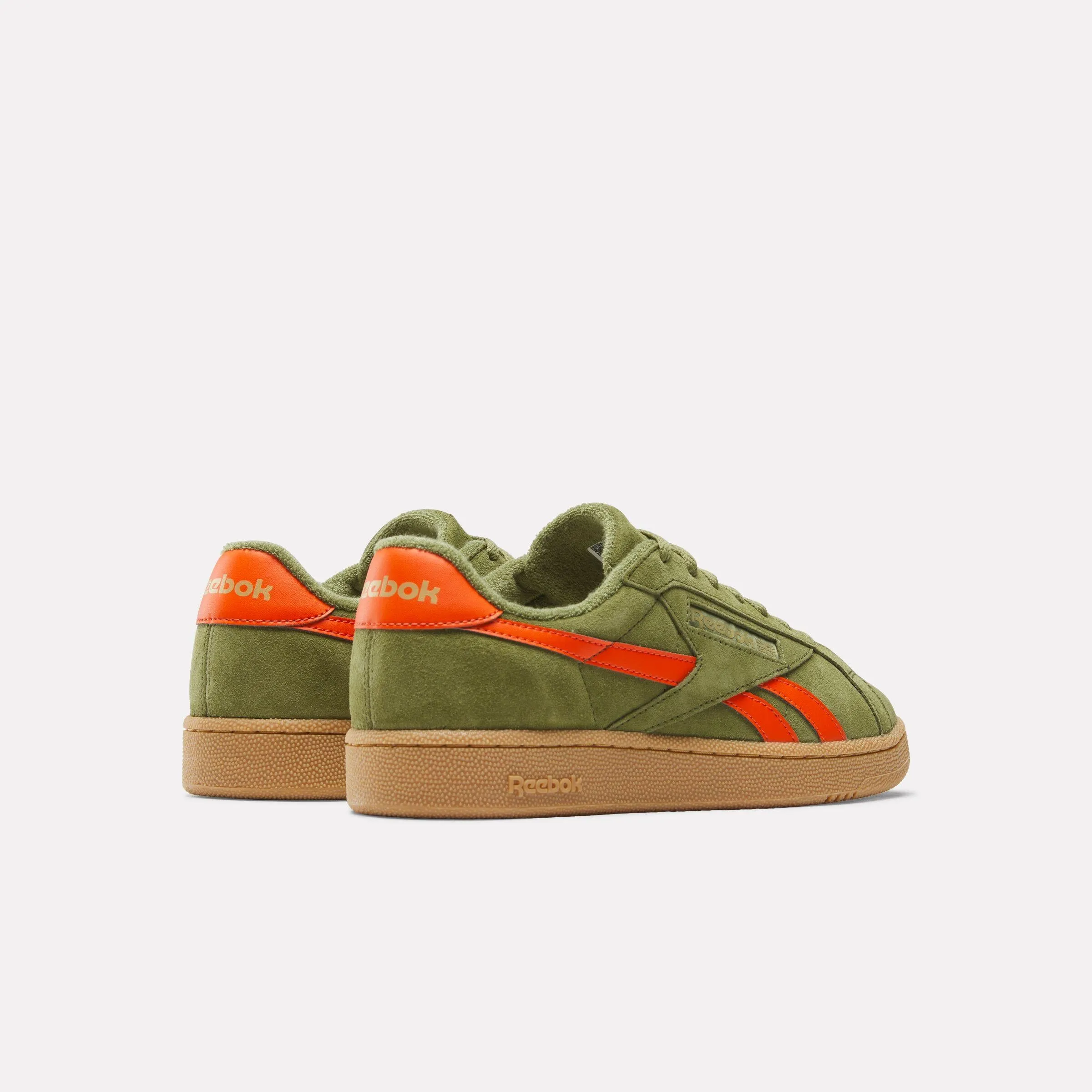 Reebok Footwear Men Club C Grounds UK Shoes DEEPOLIVE/PUMPORANGE/GUM sold by Reebok product image thumbnail 2