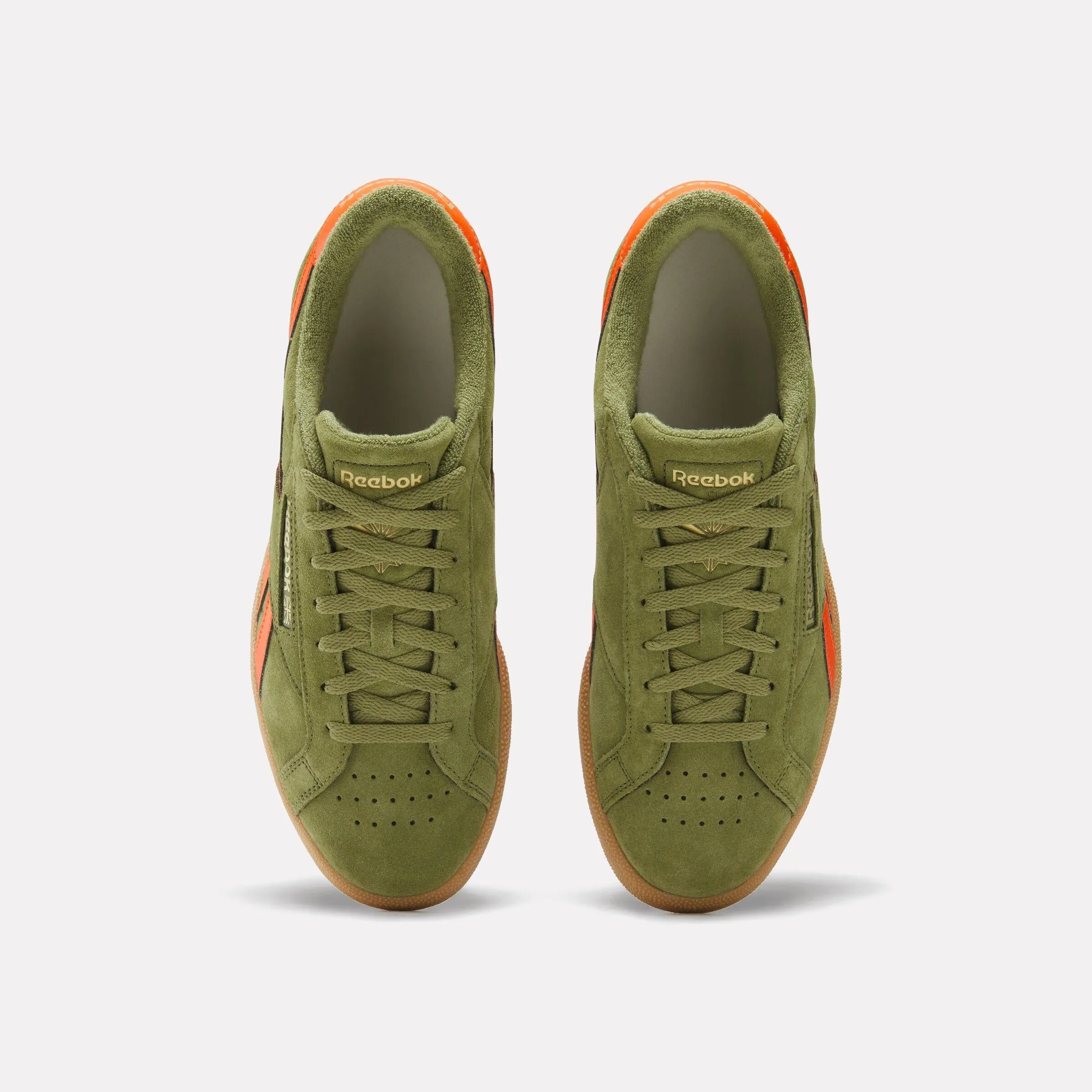 Reebok Footwear Men Club C Grounds UK Shoes DEEPOLIVE/PUMPORANGE/GUM sold by Reebok product image thumbnail 4