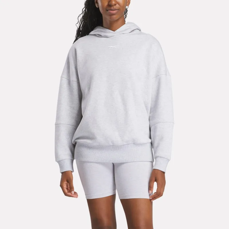 Reebok Apparel Women Lux Oversized Hoodie SILVER MARL sold by Reebok