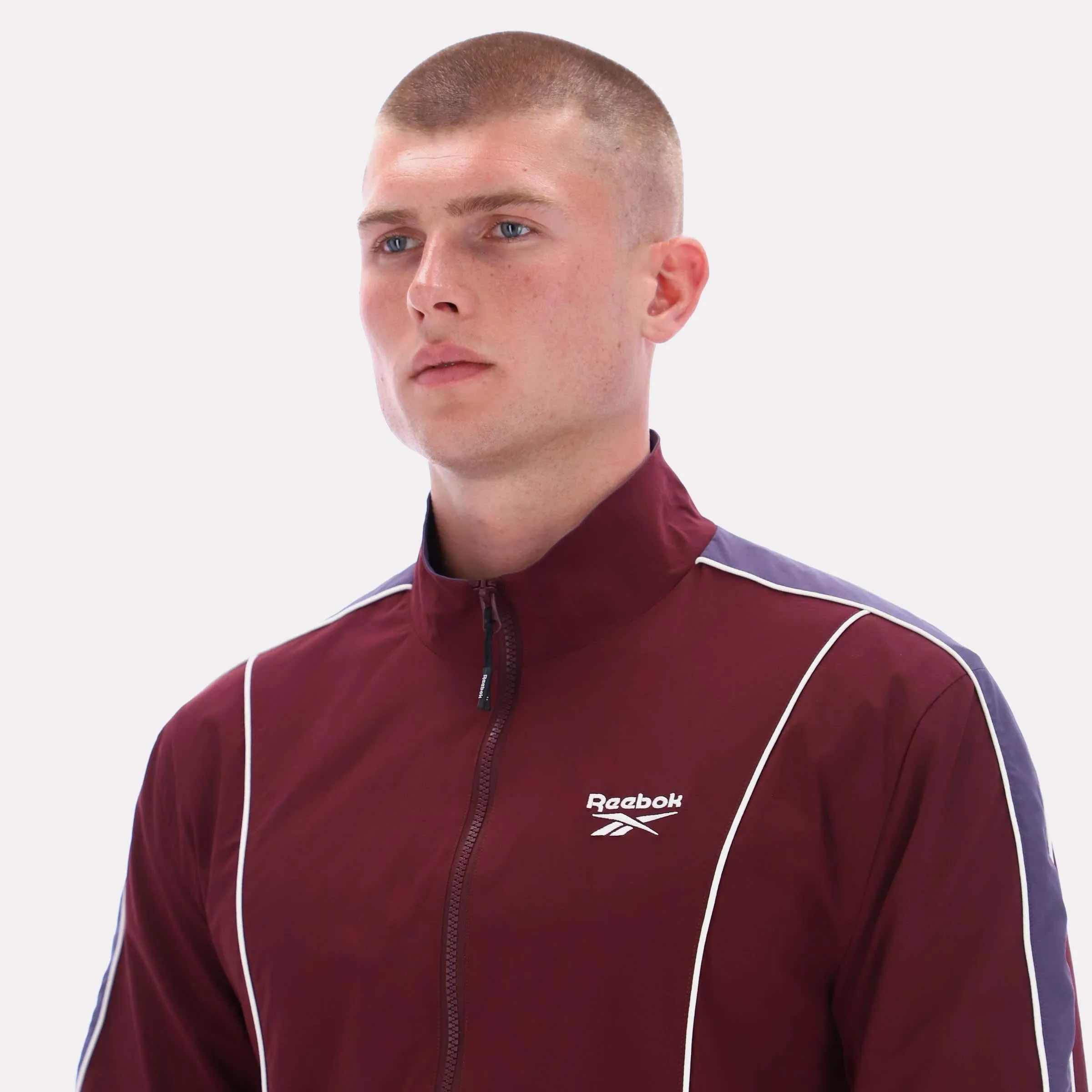 Reebok Apparel Men Heritage Sport Track Jacket BLACK CHERRY sold by Reebok product image thumbnail 3