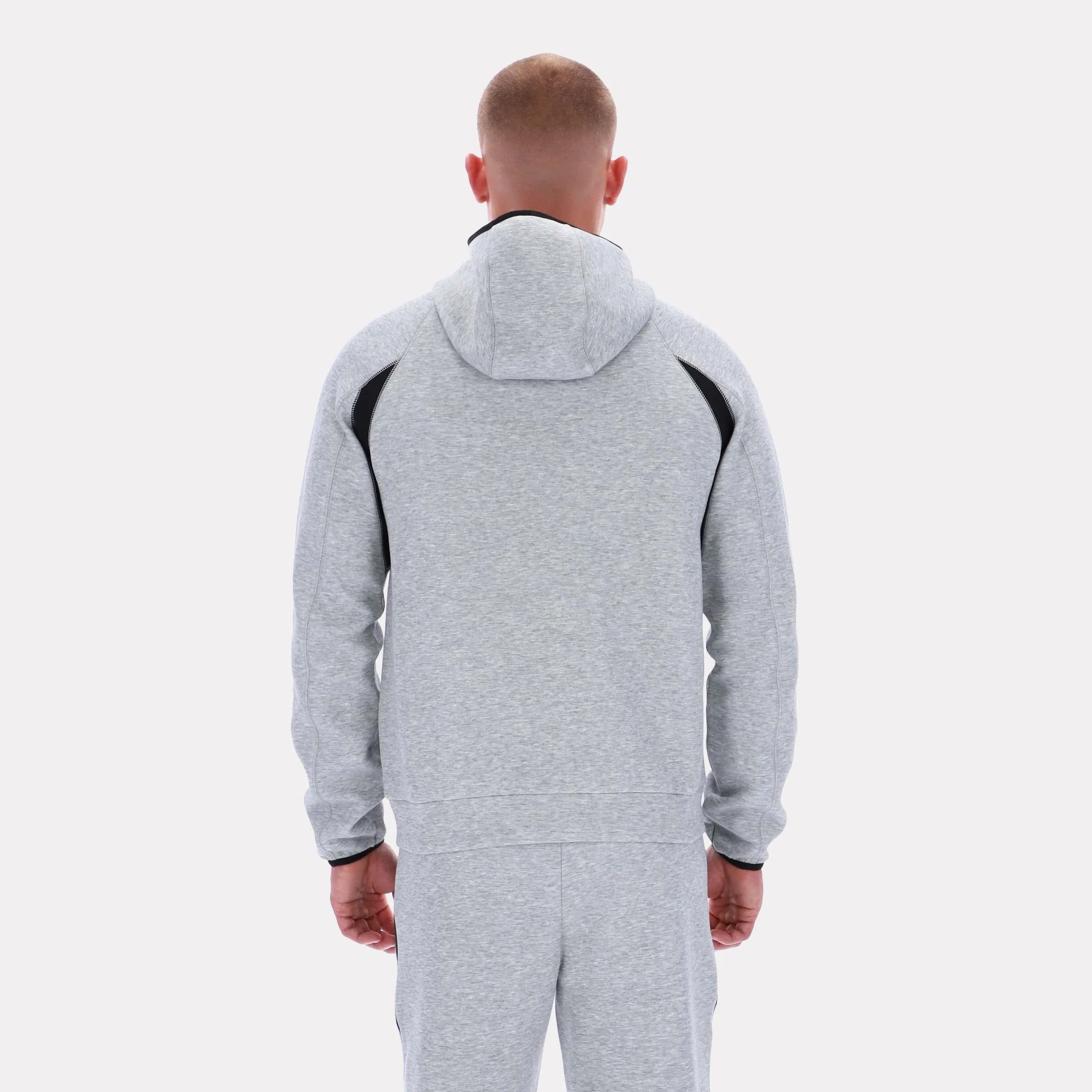 Reebok Apparel Men Reebok Contrast Panel Zip Hoodie GREY MARL sold by Reebok product image thumbnail 2