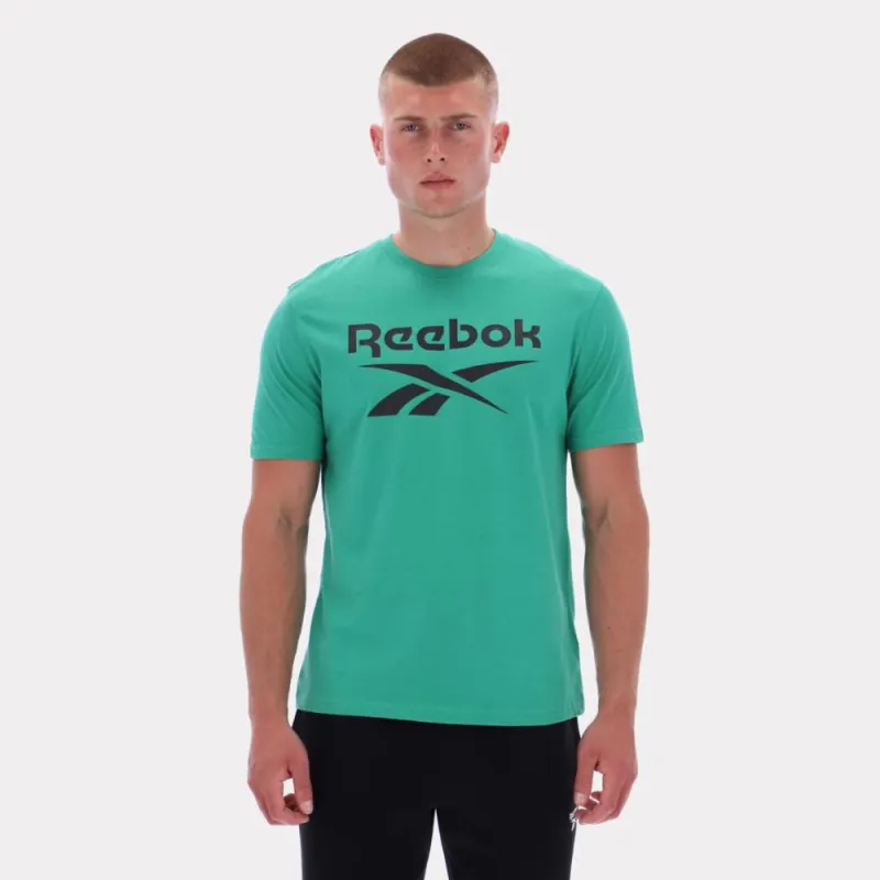 Reebok Apparel Men Big Logo Crewneck Short Sleeve Tee UPGRADE GREEN sold by Reebok