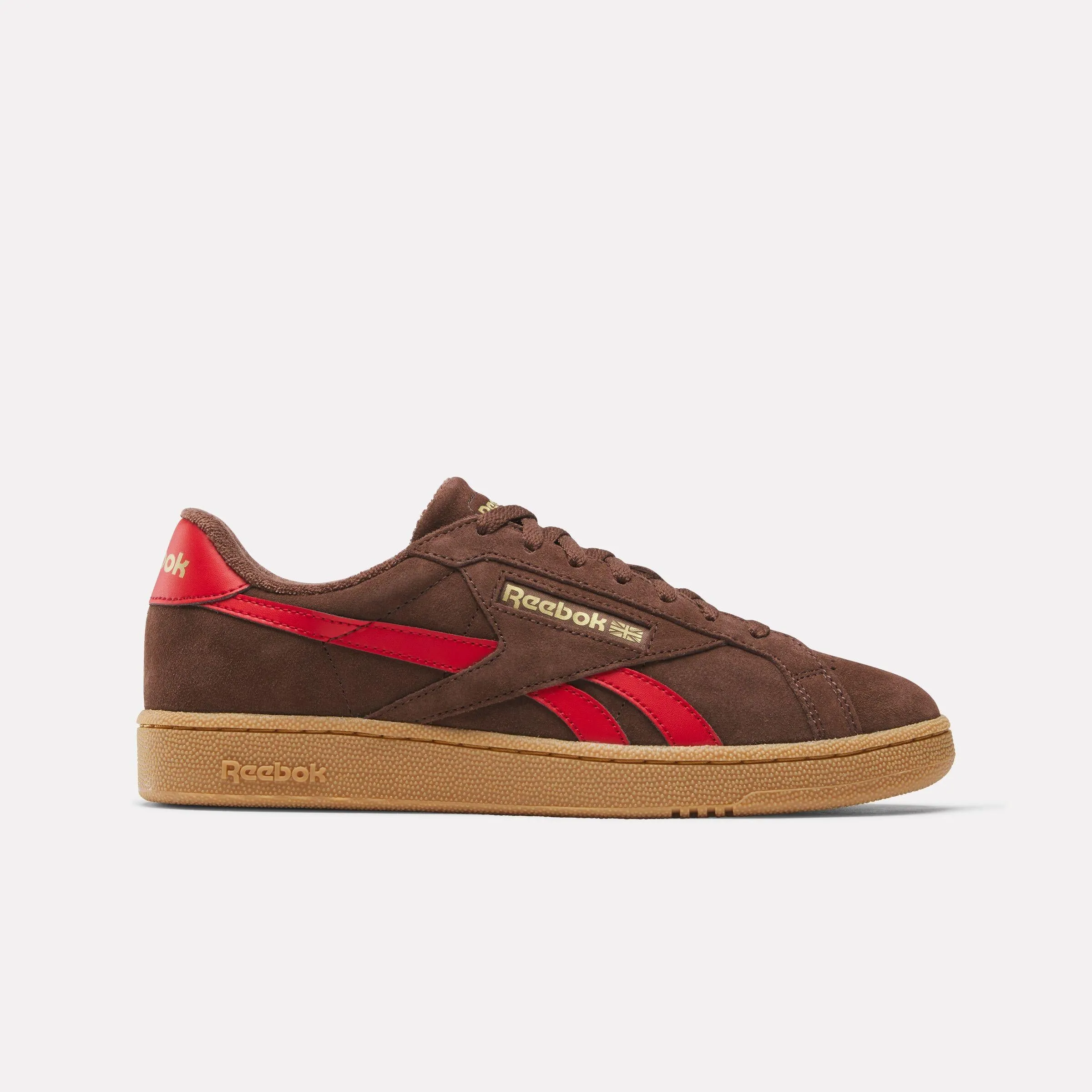 Reebok Footwear Men Club C Grounds UK Shoes CAMPUSBROWN/VECTORRED/GUM sold by Reebok