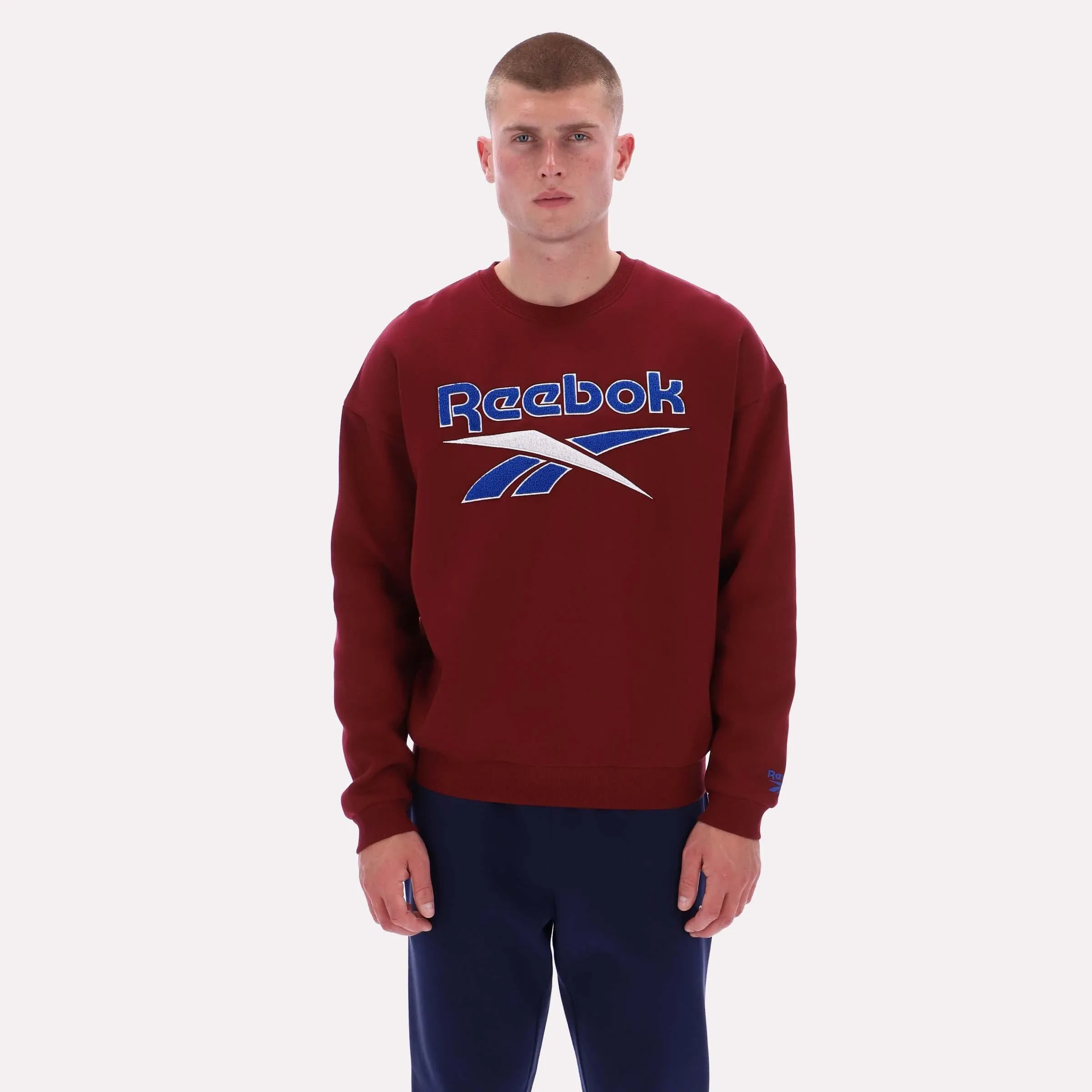 Reebok Apparel Men Reebok Varsity Graphic Sweatshirt CLASSIC BURGUNDY sold by Reebok