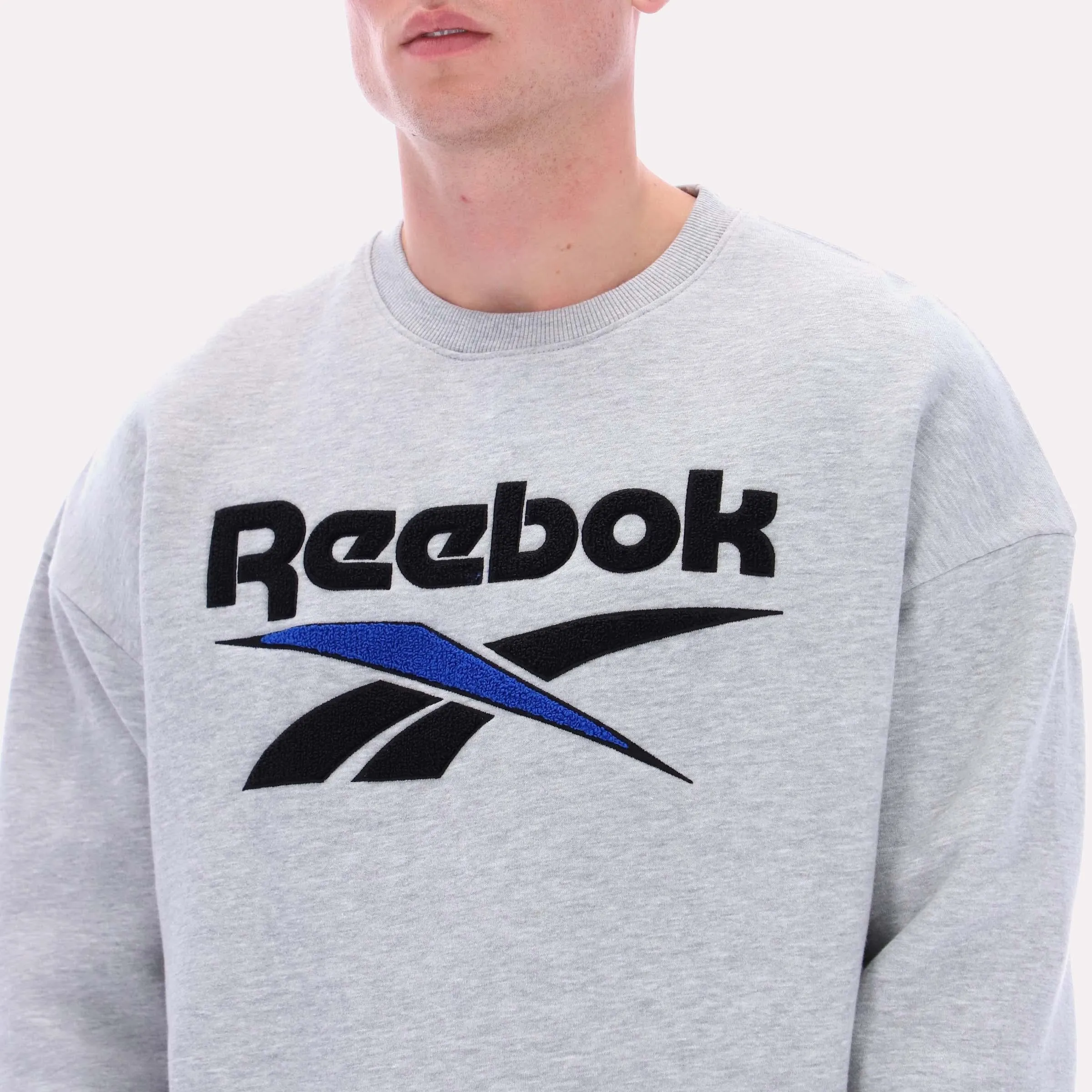 Reebok Apparel Men Varsity Graphic Sweatshirt LIGHT GREY MARL sold by Reebok product image thumbnail 3