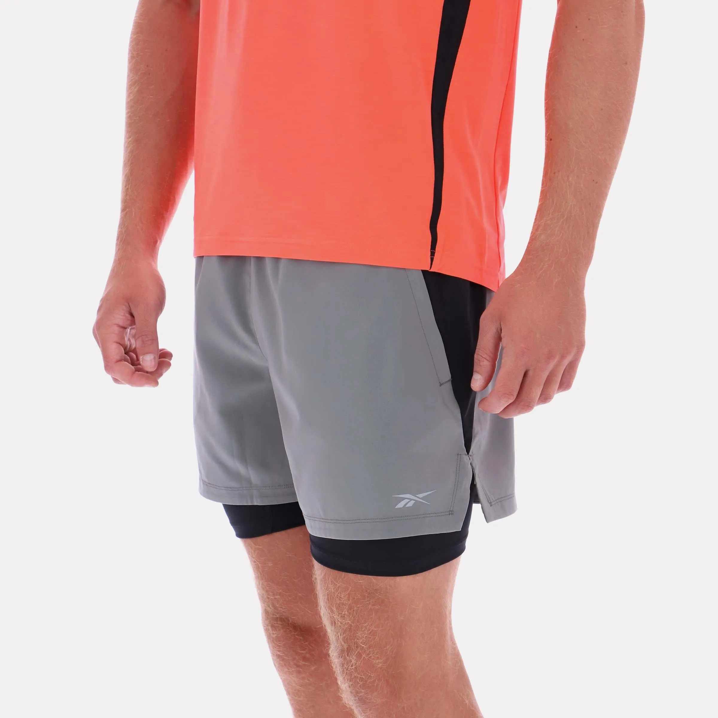 Reebok Apparel Men 2-in-1 RBK-Dry Running Shorts GREY 4 sold by Reebok product image thumbnail 3