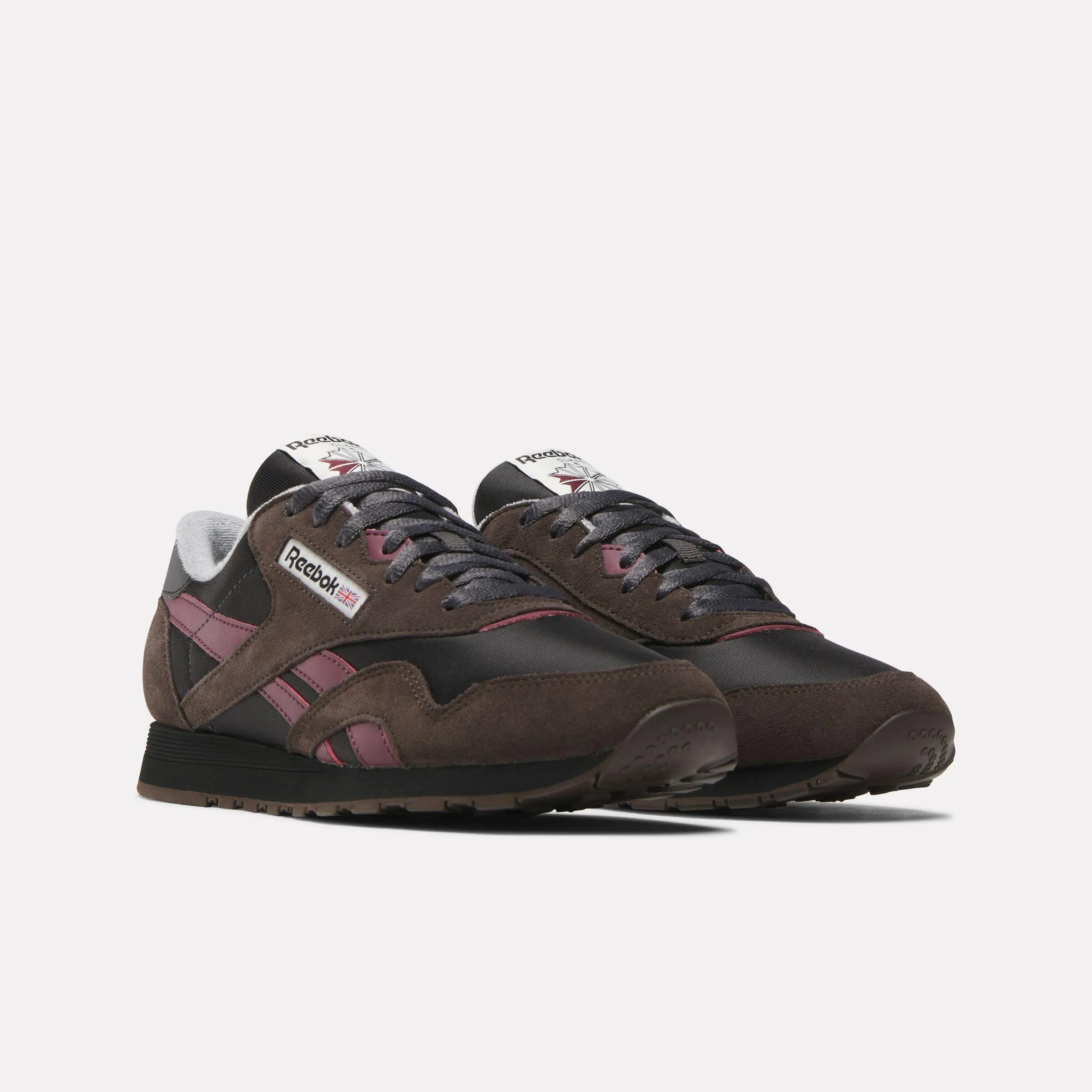 Reebok Footwear Men Classic Nylon Shoes WASHED BLACK/BLACK/BLACK CHERR sold by Reebok product image thumbnail 2