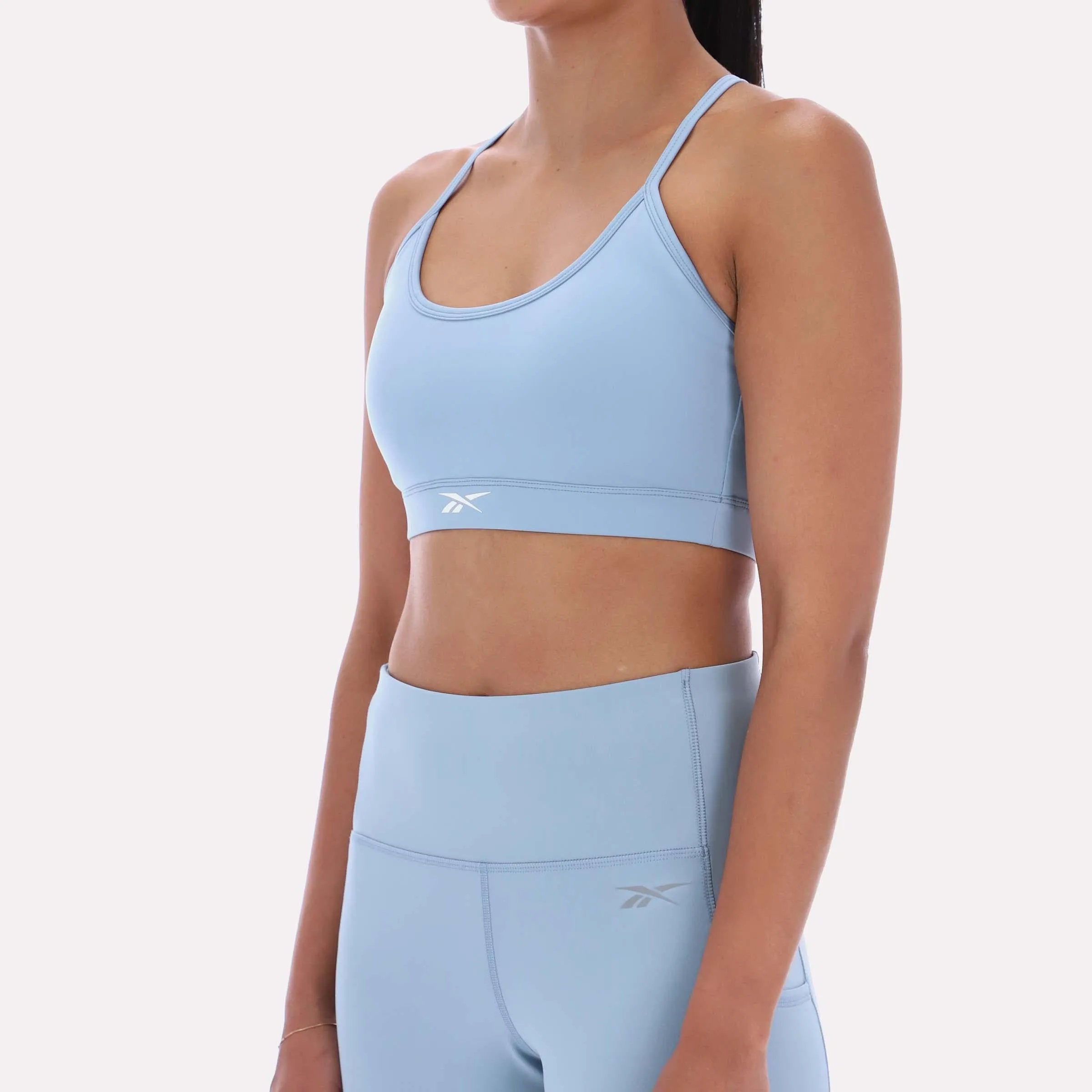 Reebok Apparel Women Core Strappy Bra - Medium Support LEISURE BLUE sold by Reebok product image thumbnail 4