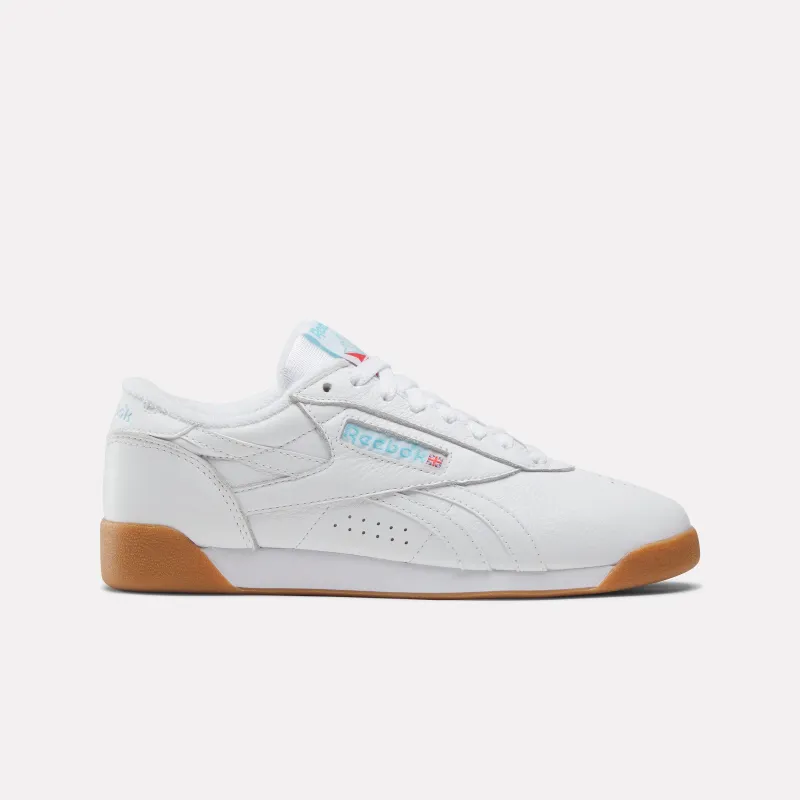 REEBOK FOOTWEAR WOMEN Freestyle Lo Shoes WHITE/WHITE/GUM made by Reebok
