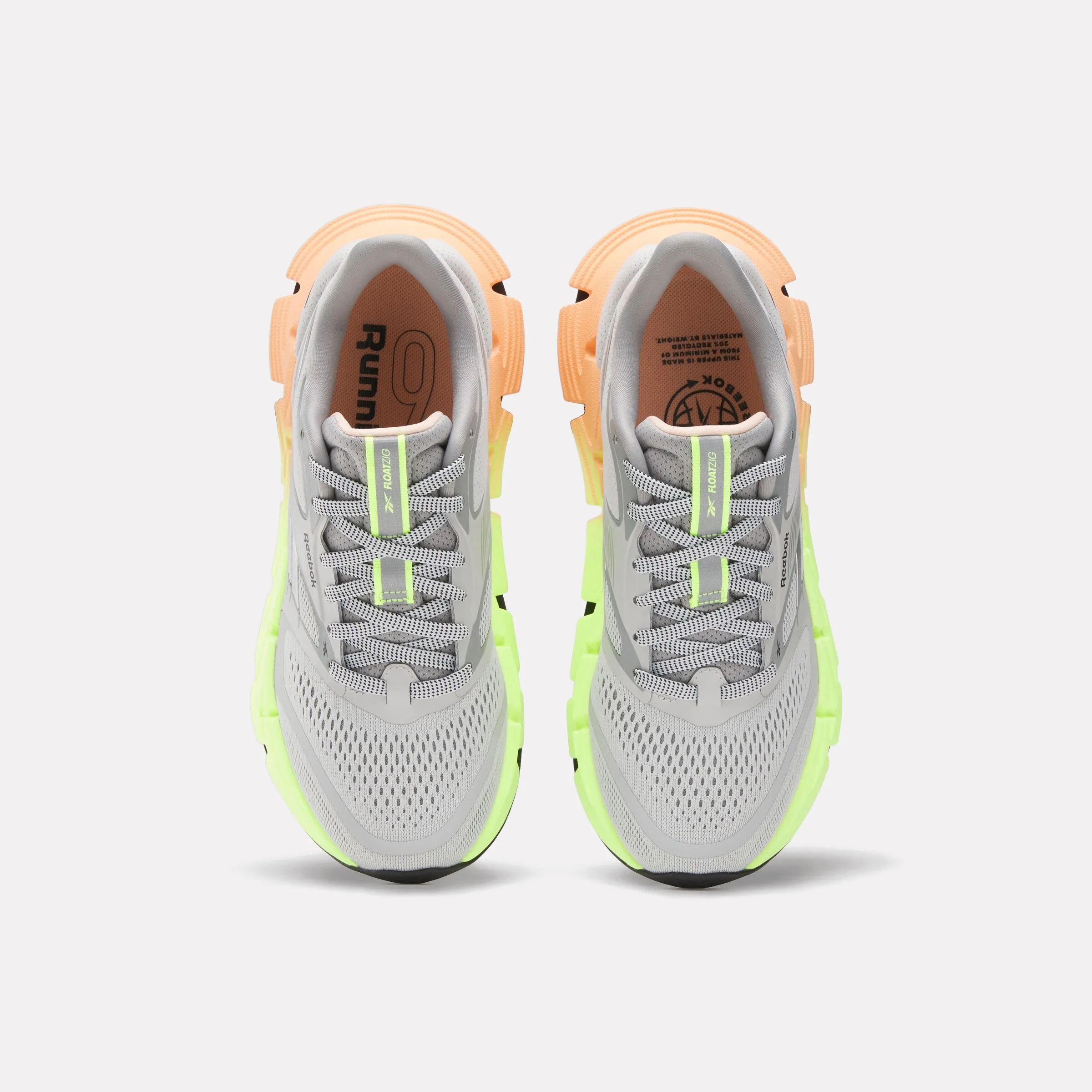 REEBOK FOOTWEAR WOMEN FloatZig 2 Running Shoes GREY/DIGITAL LIME sold by Reebok product image thumbnail 5