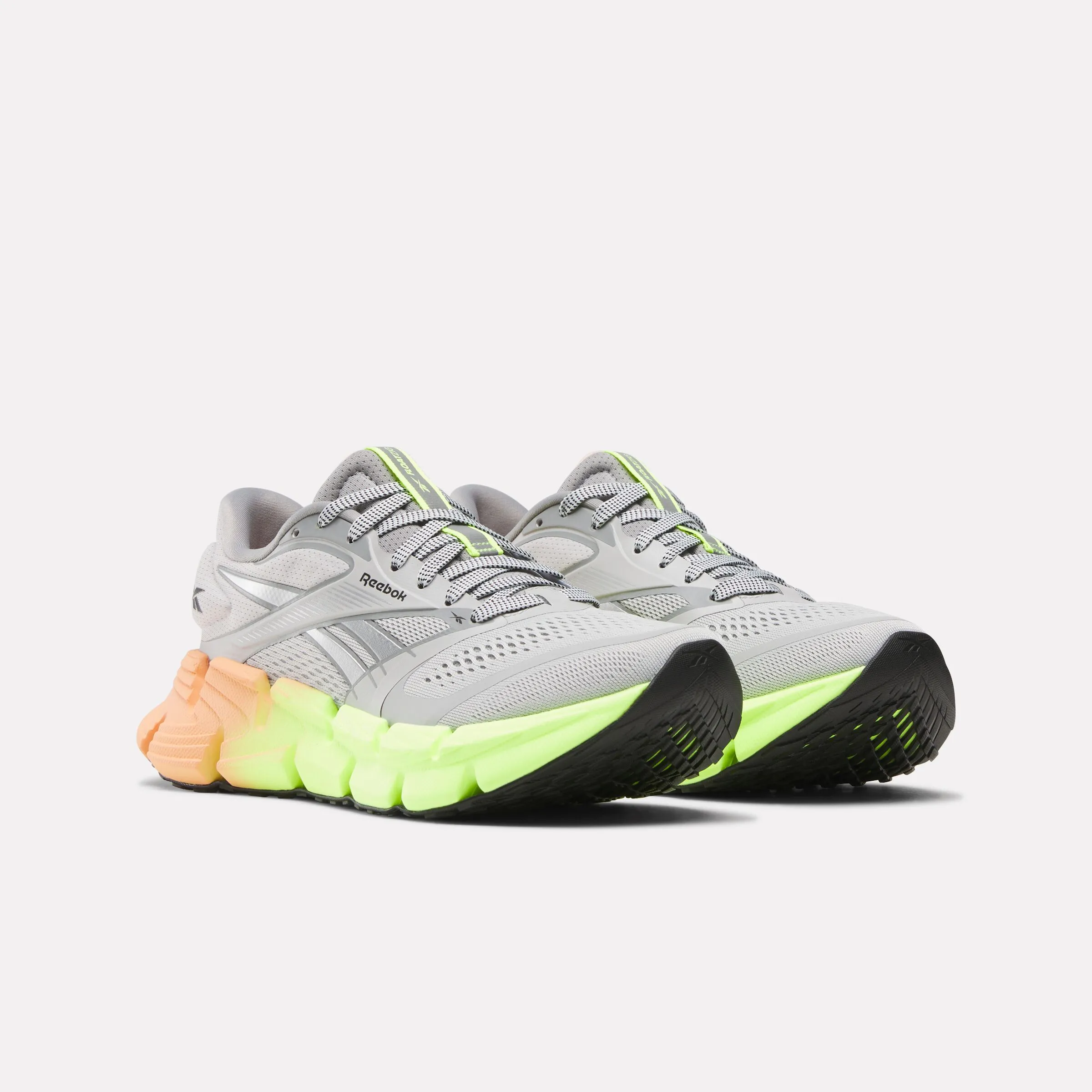 REEBOK FOOTWEAR WOMEN FloatZig 2 Running Shoes GREY/DIGITAL LIME sold by Reebok product image thumbnail 2