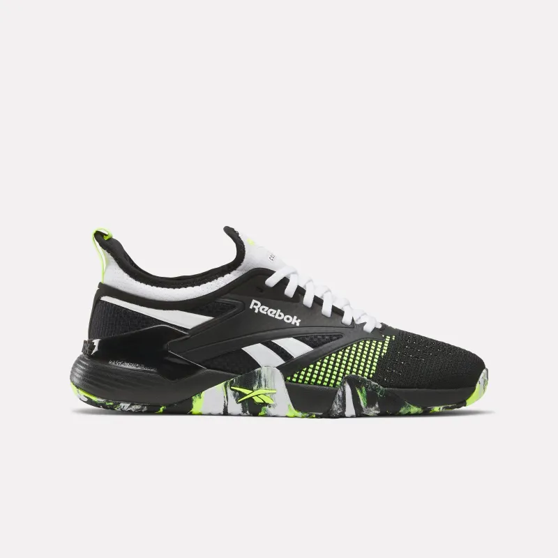 REEBOK FOOTWEAR UNISEX Nano Court Shoes FTWR WHITE/BLACK/DIGITAL LIME sold by Reebok
