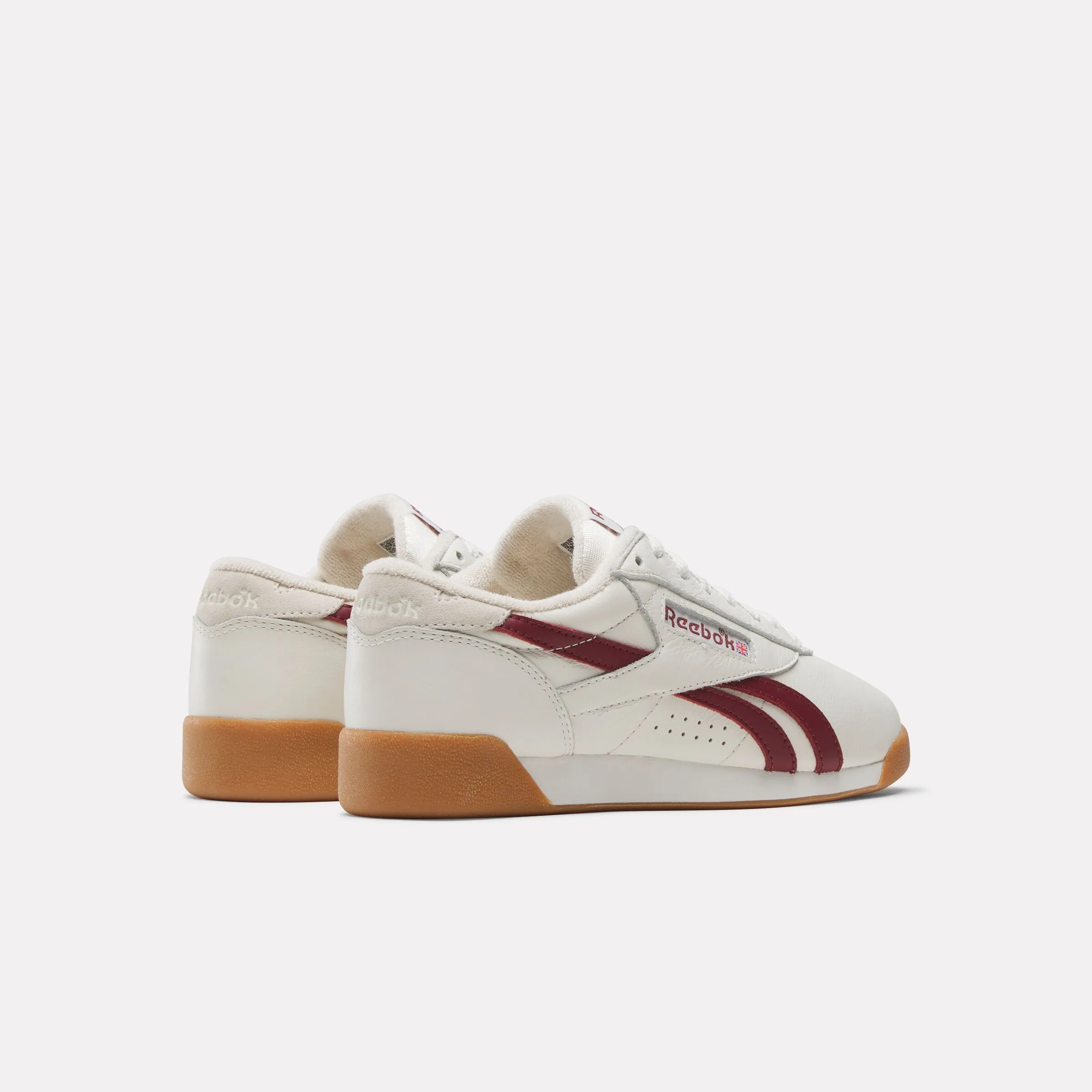 REEBOK FOOTWEAR WOMEN Freestyle Lo Shoes CHALK/CLASSICBURGUNDY/GUM sold by Reebok product image thumbnail 3