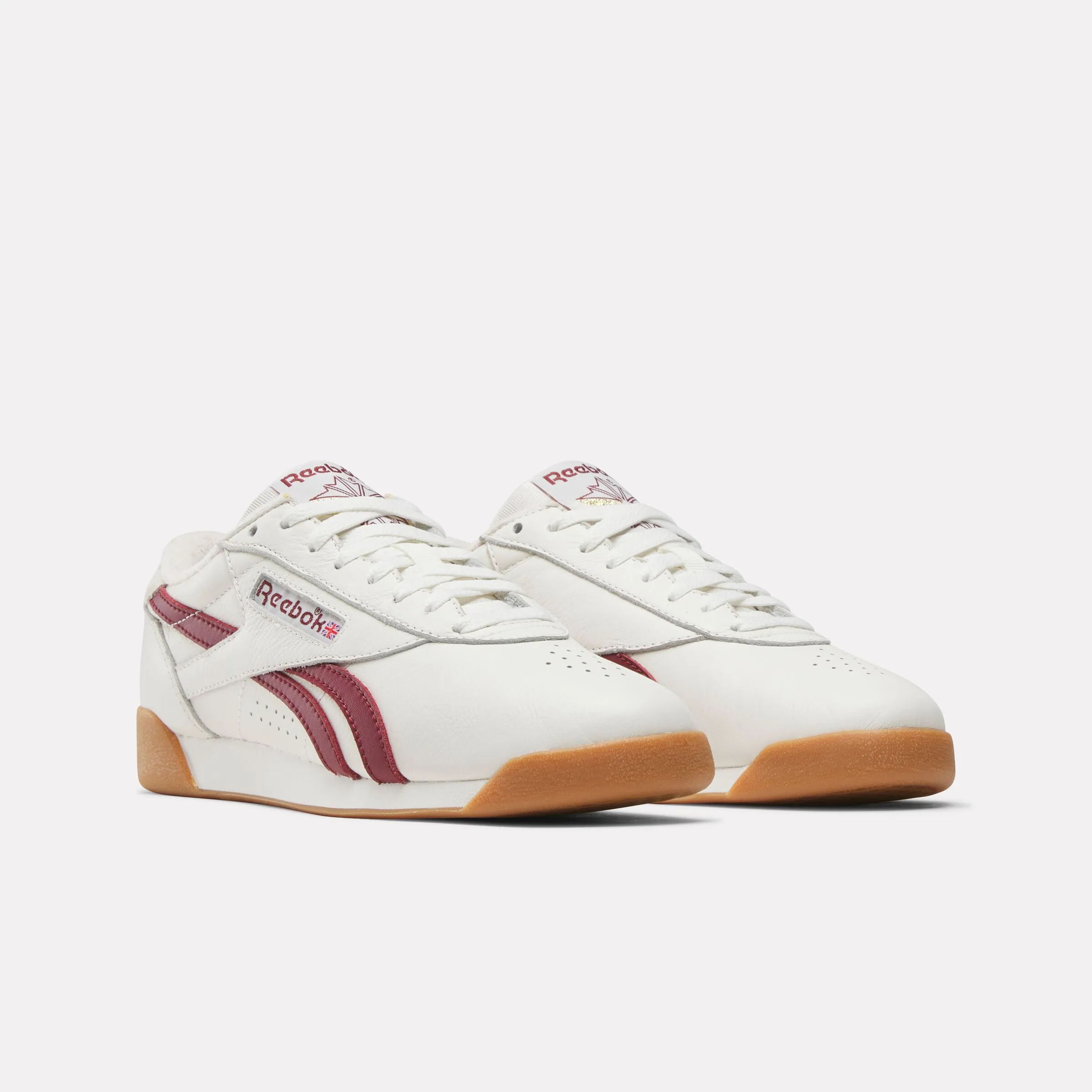 REEBOK FOOTWEAR WOMEN Freestyle Lo Shoes CHALK/CLASSICBURGUNDY/GUM sold by Reebok product image thumbnail 2