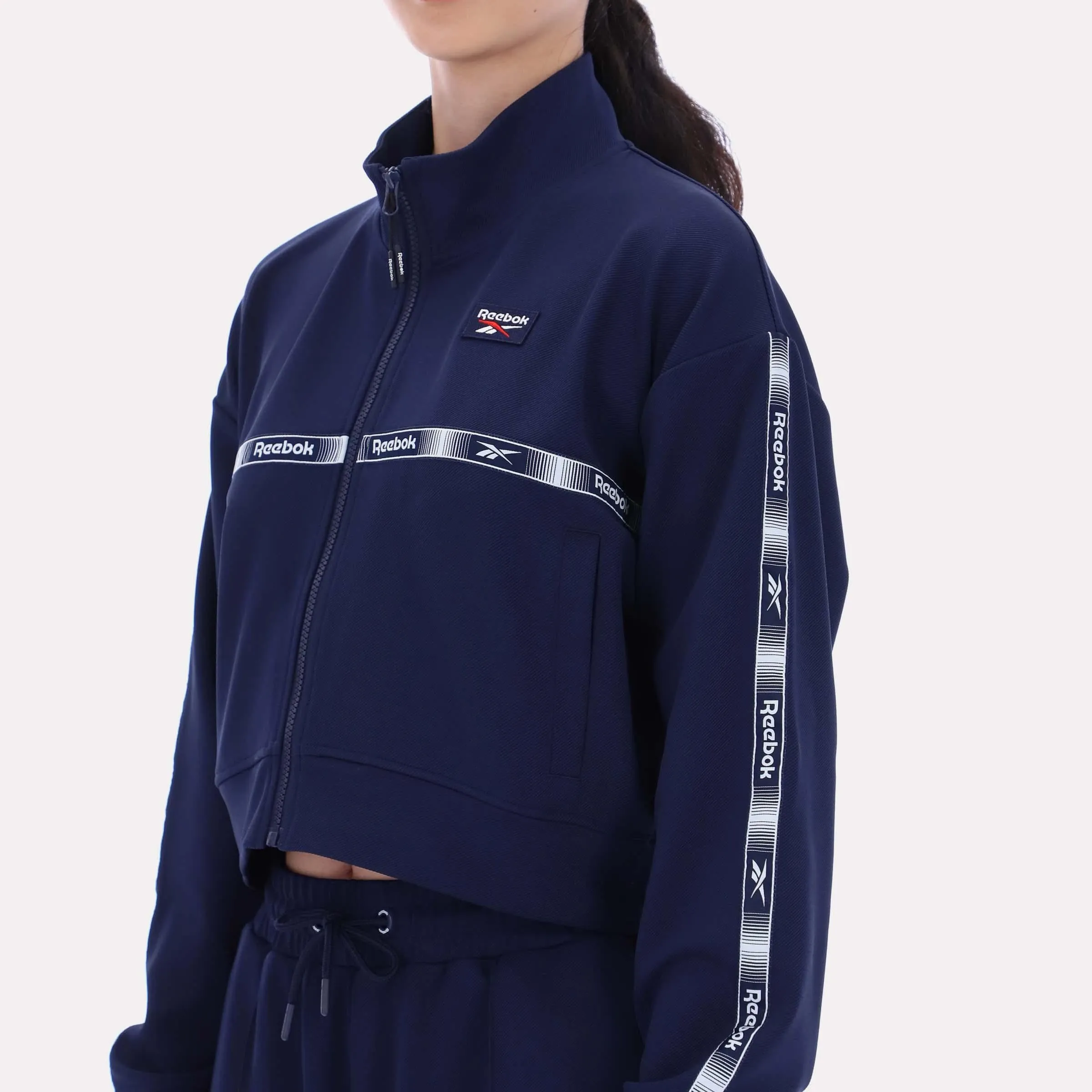 Reebok Apparel Women Cropped Vector Track Jacket VECTOR NAVY sold by Reebok product image thumbnail 4