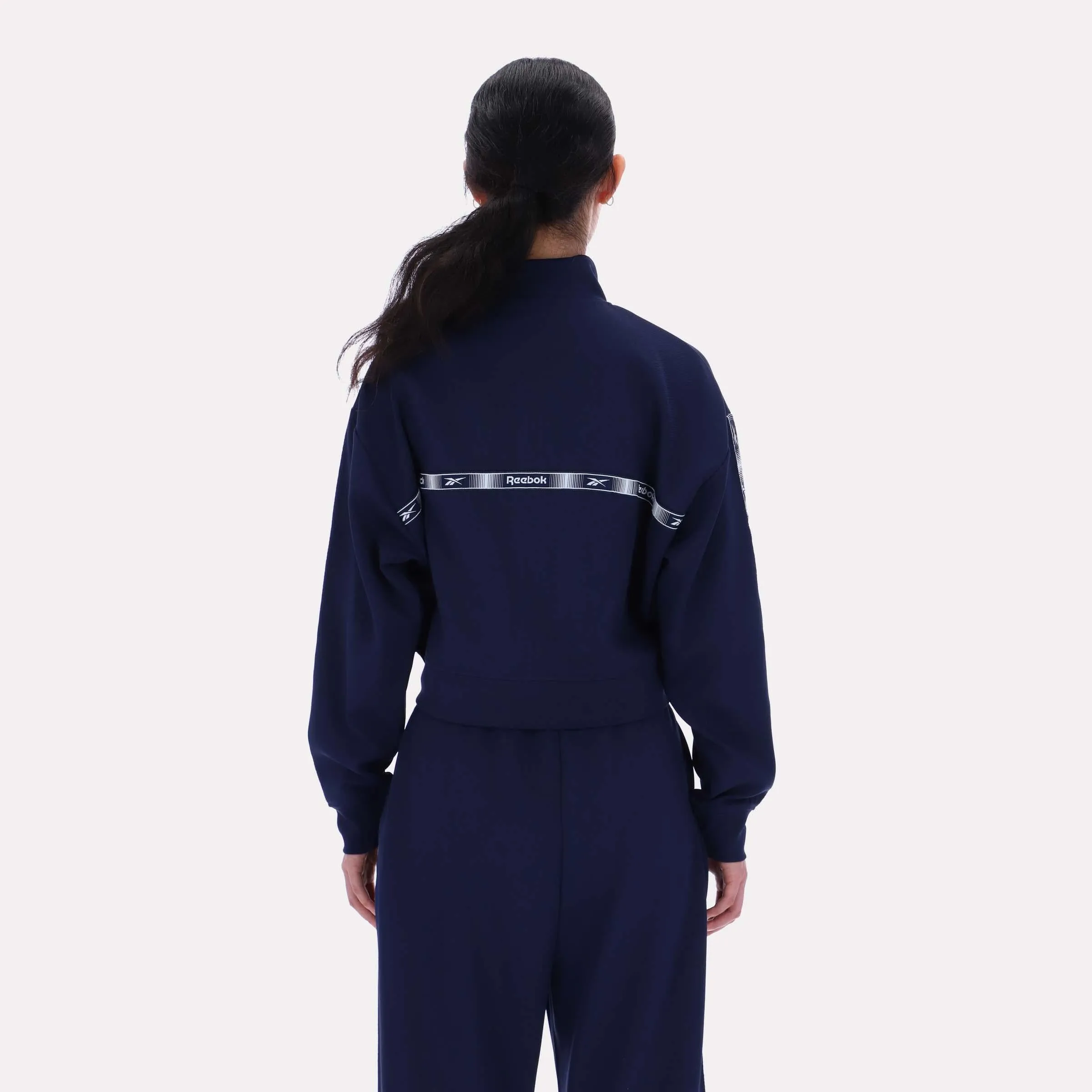 Reebok Apparel Women Cropped Vector Track Jacket VECTOR NAVY sold by Reebok product image thumbnail 2