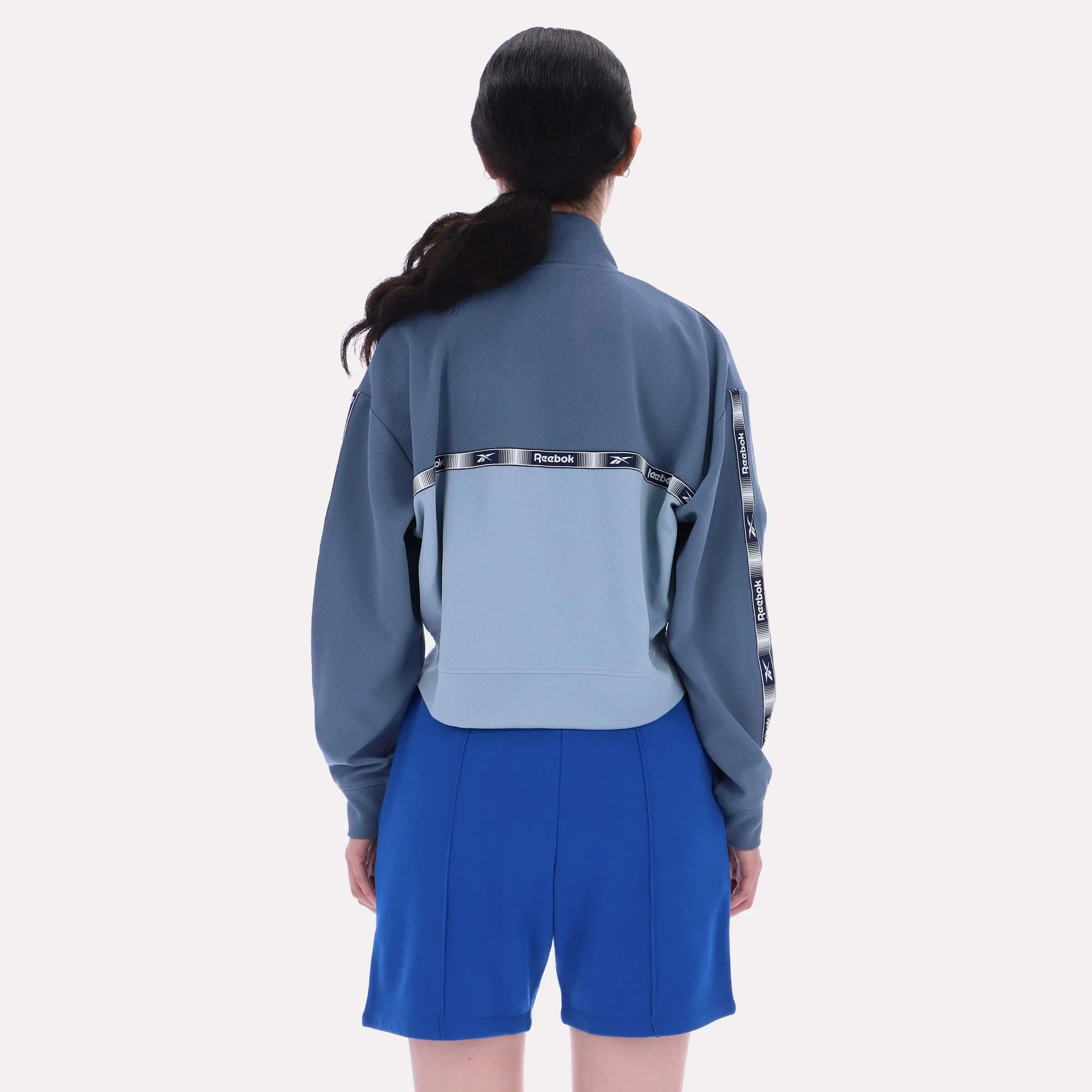 Reebok Apparel Women Cropped Vector Track Jacket LEISURE BLUE/SHADOW sold by Reebok product image thumbnail 2