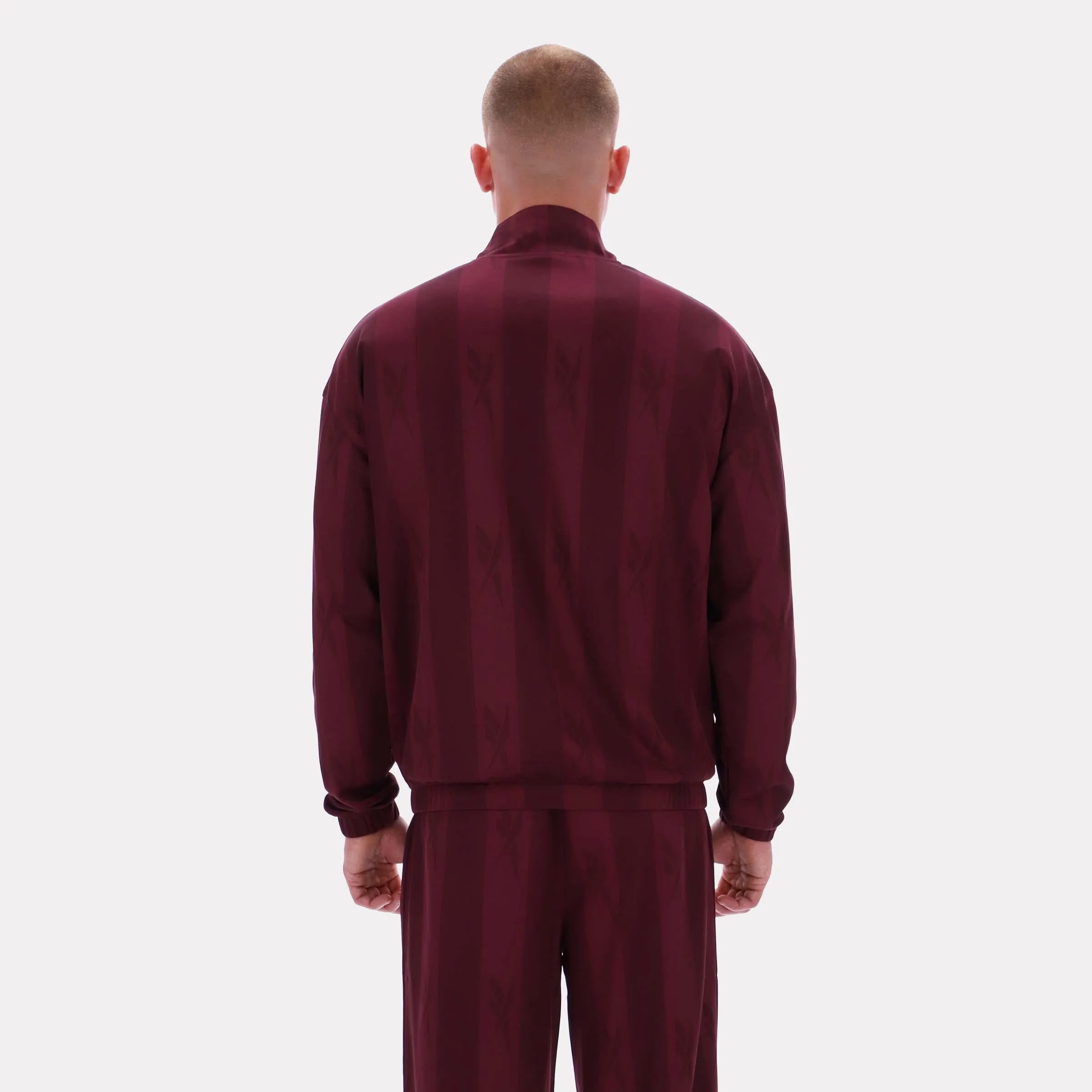 Reebok Apparel Men Retro Quarter-Zip Track Top BLACK CHERRY sold by Reebok product image thumbnail 2