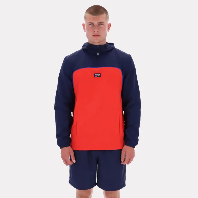 Reebok Apparel Men Heritage Sport Anorak VECTOR NAVY/ENERGY RED sold by Reebok