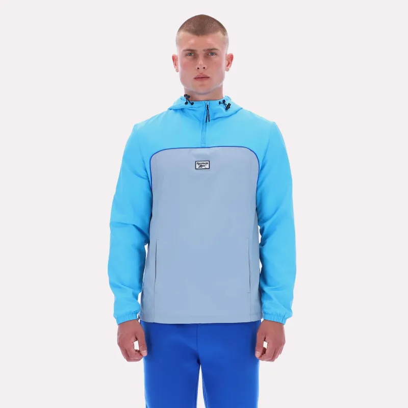 Reebok Apparel Men Heritage Sport Anorak FUTURE CYAN/LEISURE BLUE sold by Reebok