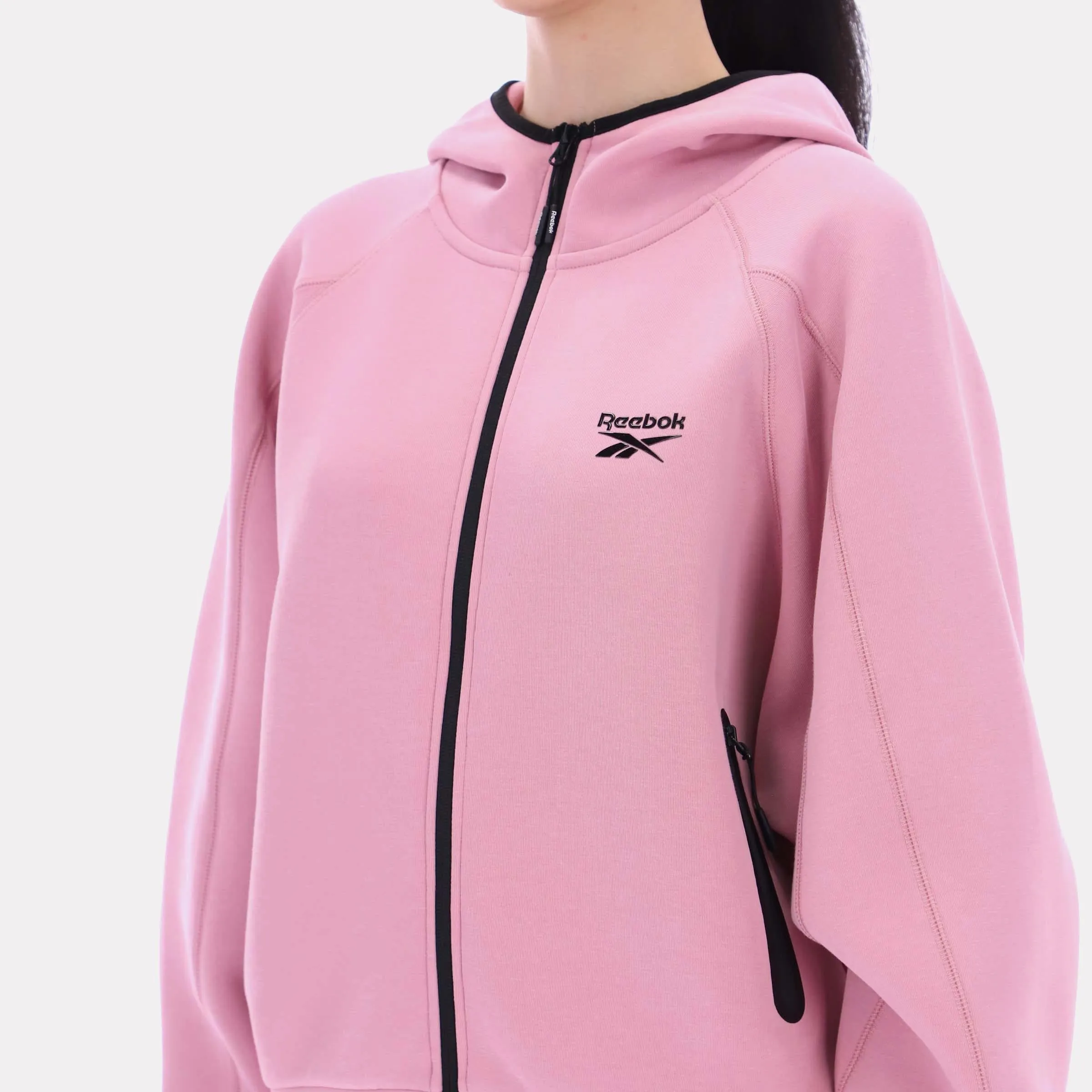 Reebok Apparel Women Vector Sculpt Hoodie DUSTY ROSE sold by Reebok product image thumbnail 4