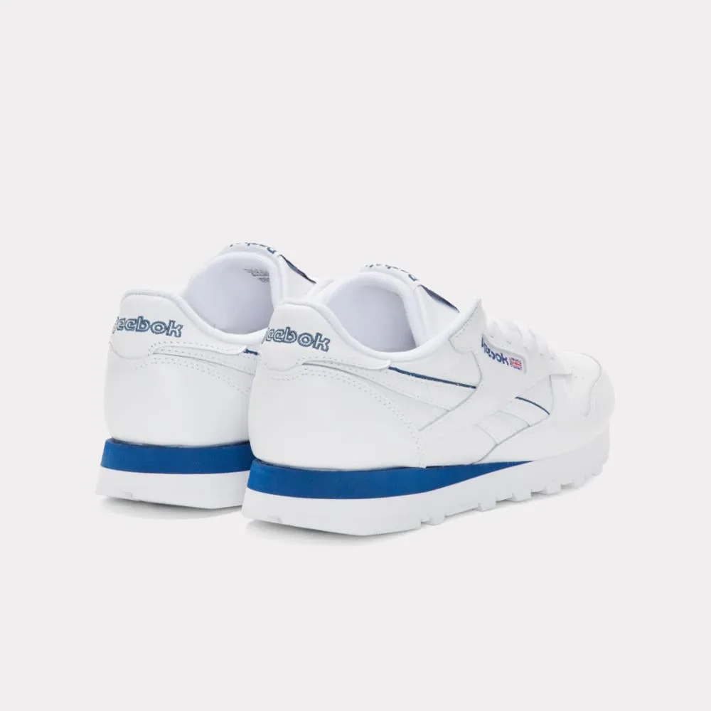 Reebok Footwear Men Classic Leather Shoes WHITE/WHITE/TWILIGHT BLUE sold by Reebok product image thumbnail 4