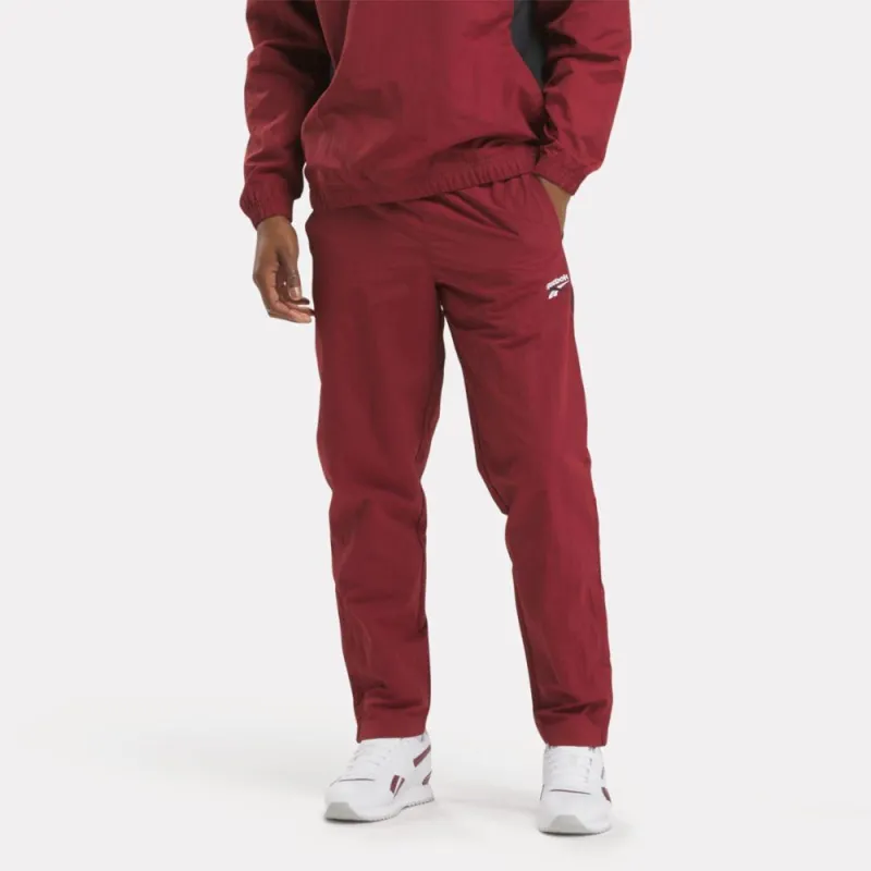 Reebok Apparel Women Reebok Identity Cross Check Woven Pants RICH MAROON made by Reebok